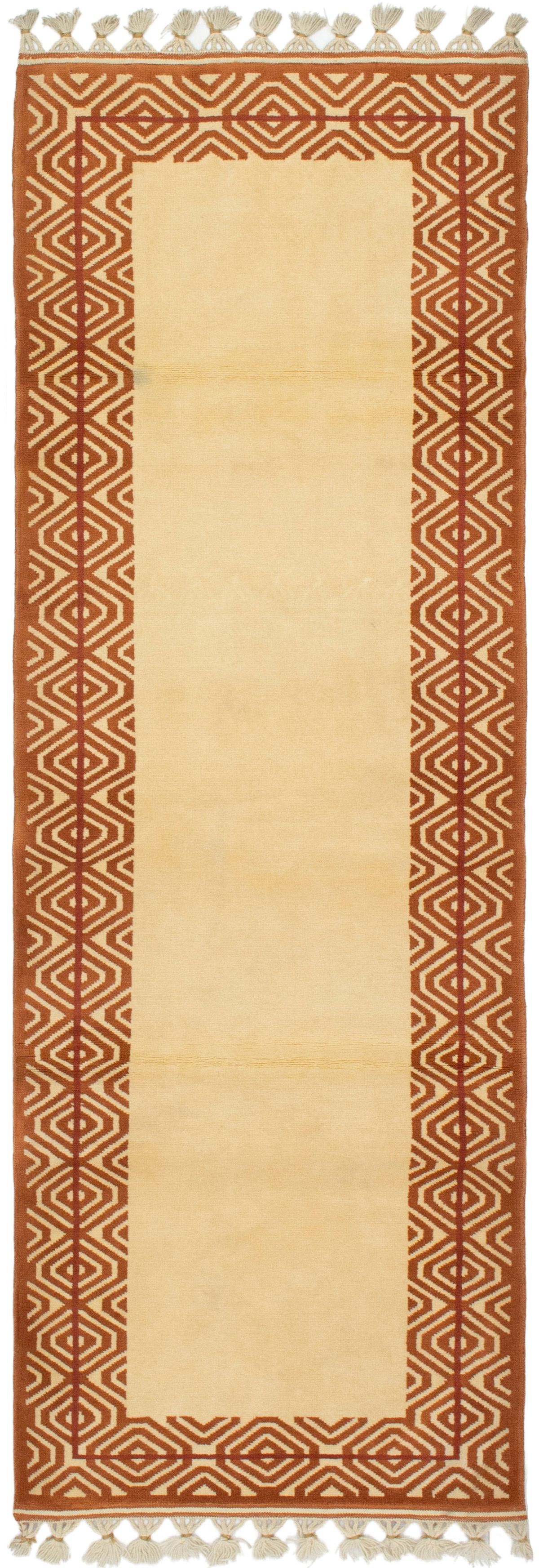 Hand-knotted Melis Vintage Cream Wool Rug 2'8" x 7'9" Size: 2'8" x 7'9"  