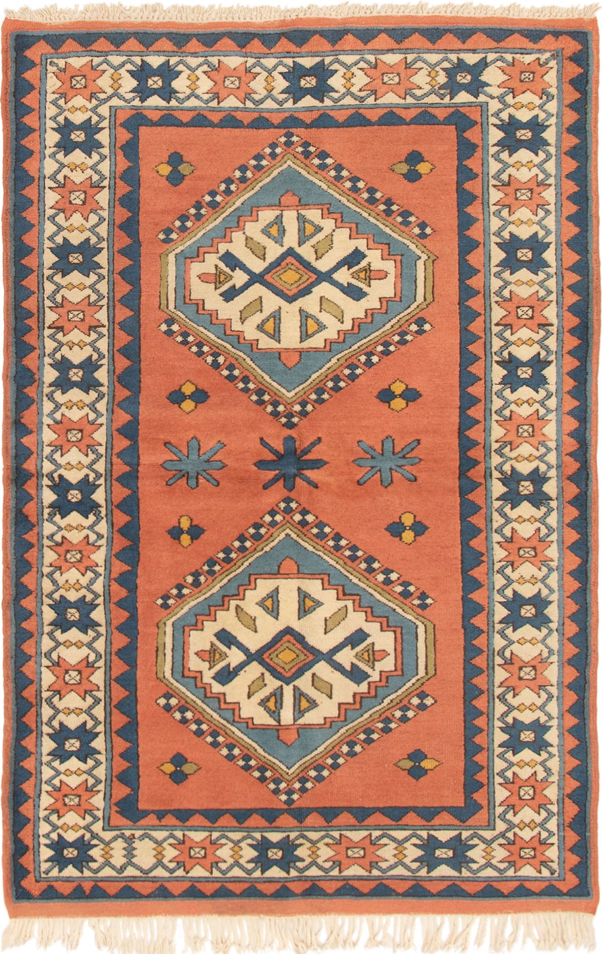 Hand-knotted Antique Shiravan Copper Wool Rug 4'11" x 7'4" Size: 4'11" x 7'4"  