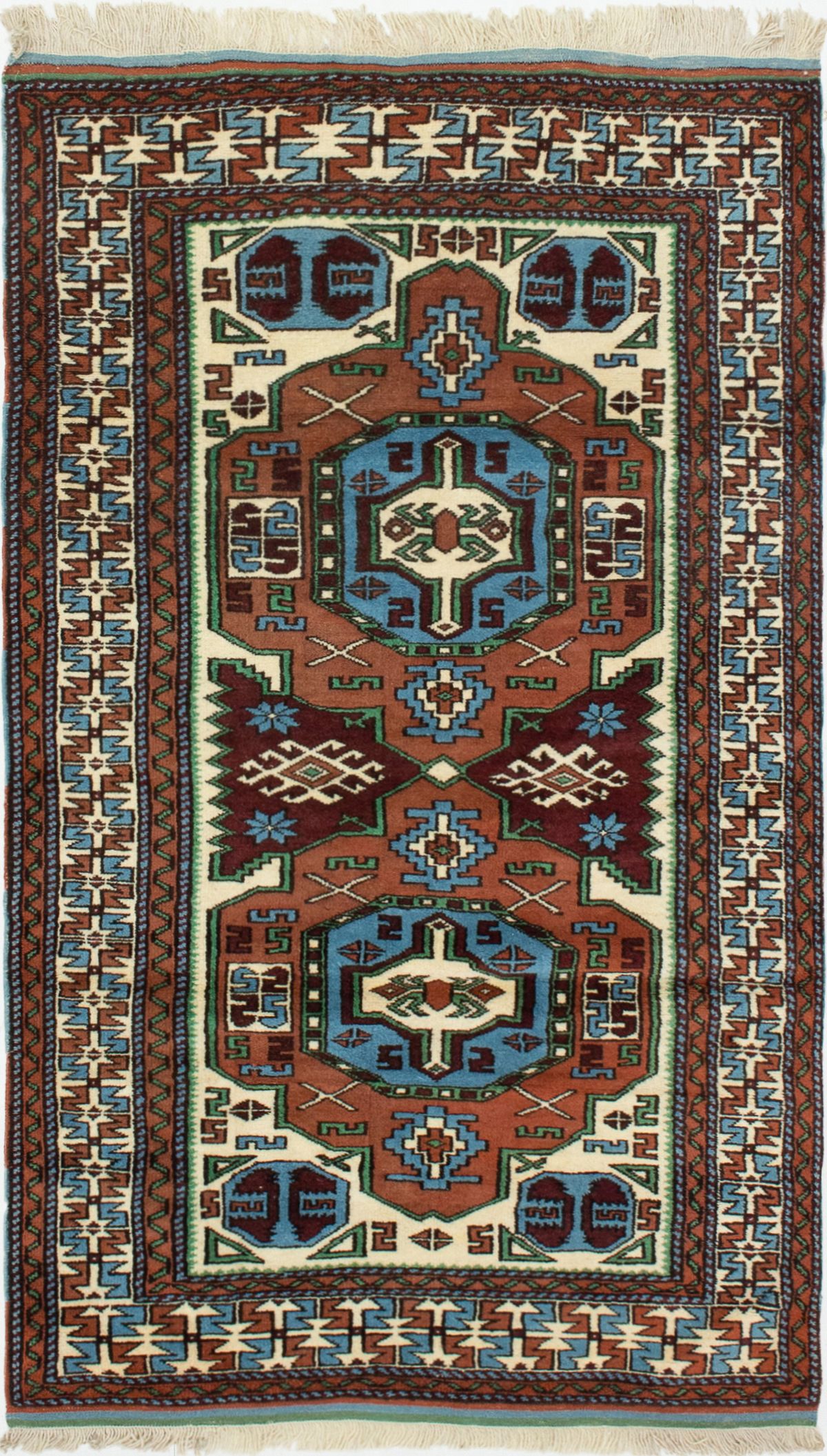 Hand-knotted Anatolian Vintage Copper Wool Rug 3'5" x 6'0" Size: 3'5" x 6'0"  