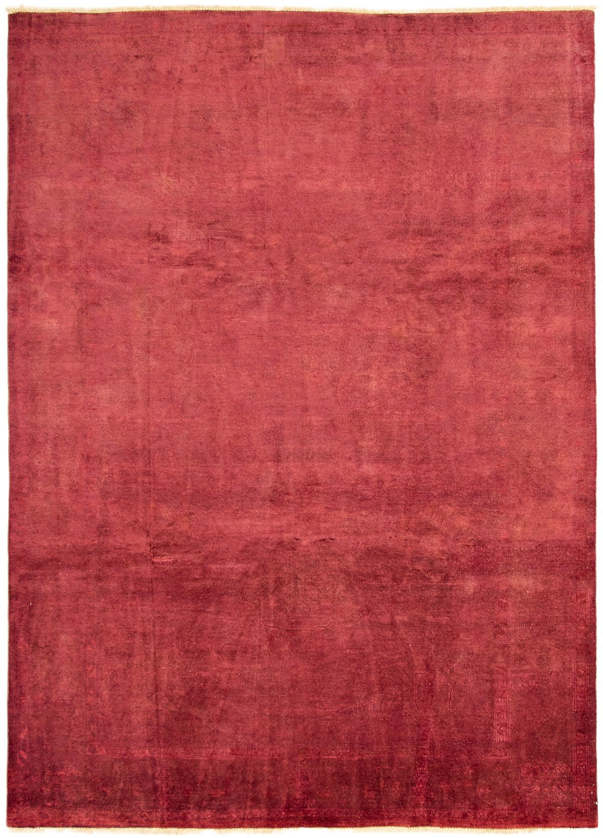 Hand-knotted Color Transition Dark Red Wool Rug 8'10" x 12'1" Size: 8'10" x 12'1"  