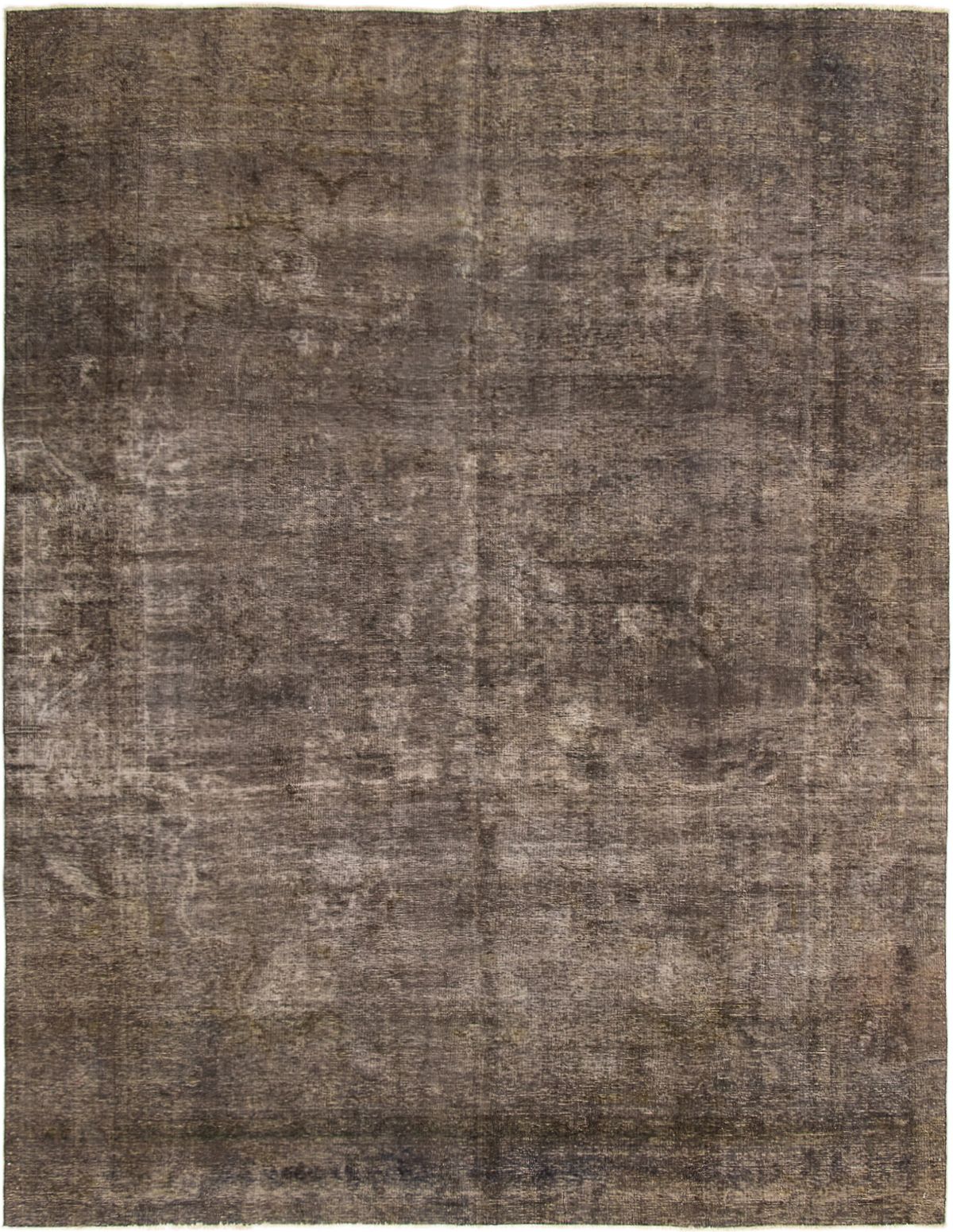 Hand-knotted Color Transition Dark Grey Wool Rug 9'7" x 12'5" Size: 9'7" x 12'5"  