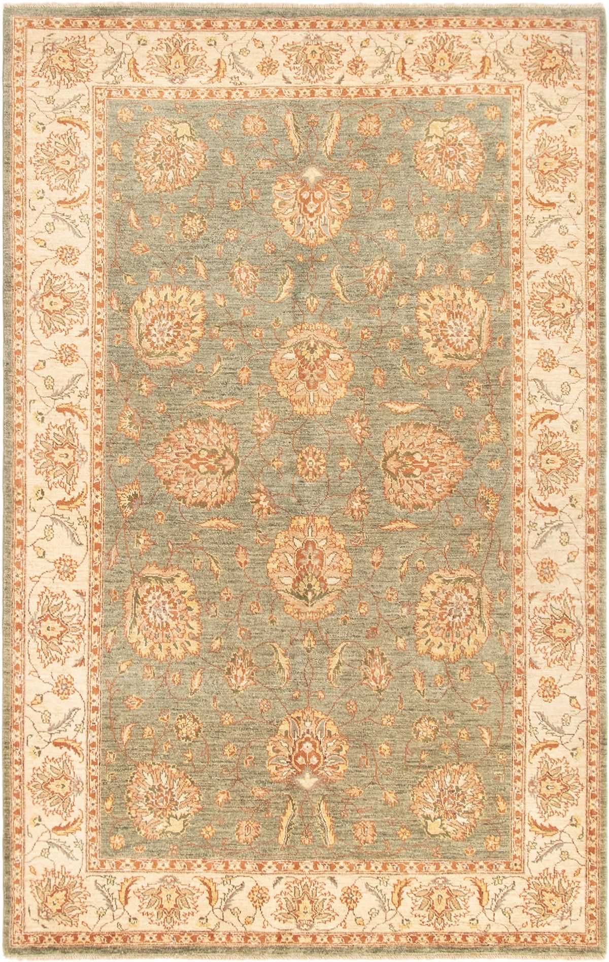 Hand-knotted Chobi Twisted Teal Wool Rug 6'2" x 9'9" Size: 6'2" x 9'9"  