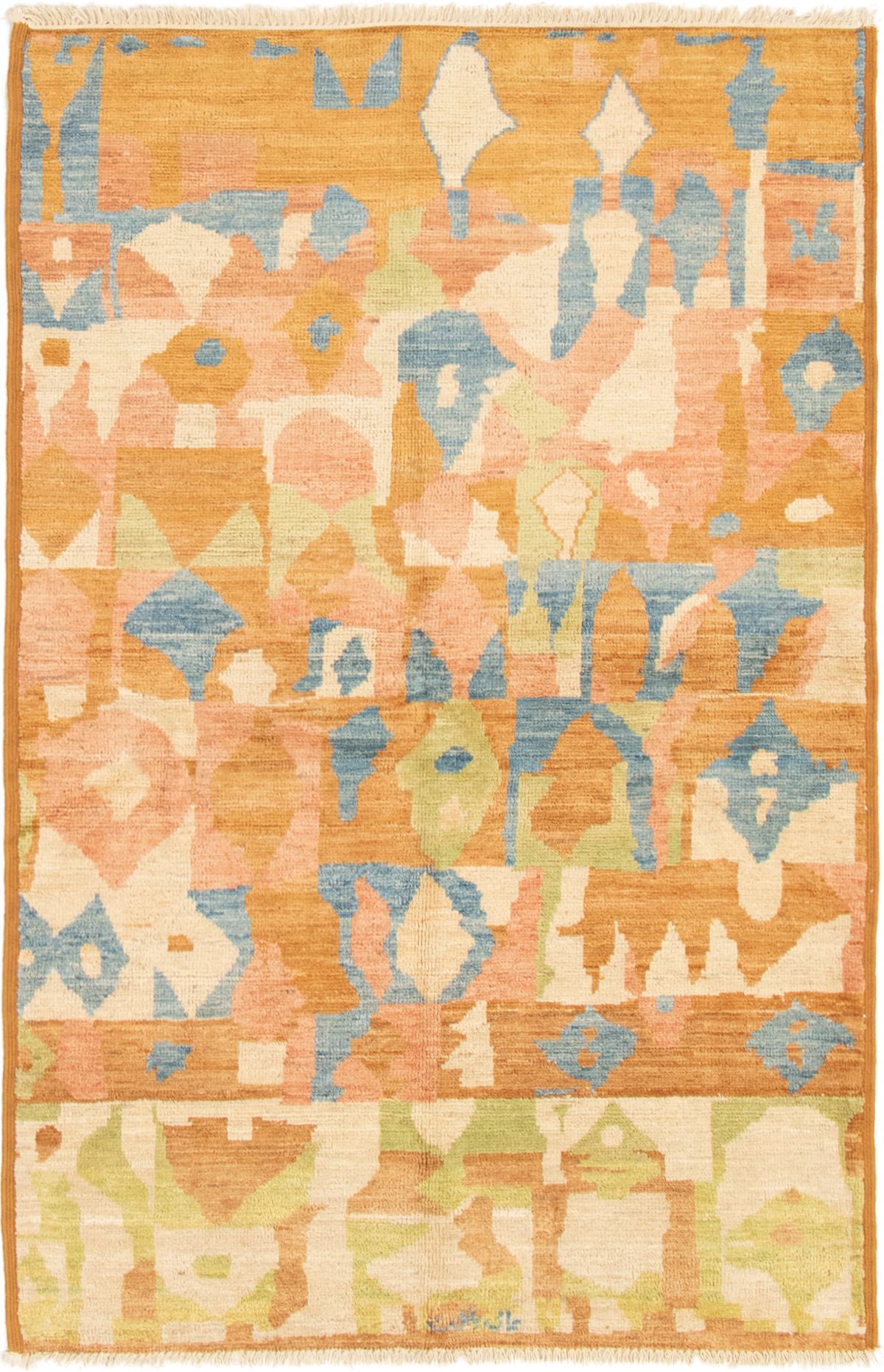Hand-knotted Shalimar Light Brown Wool Rug 5'0" x 7'8" Size: 5'0" x 7'8"  