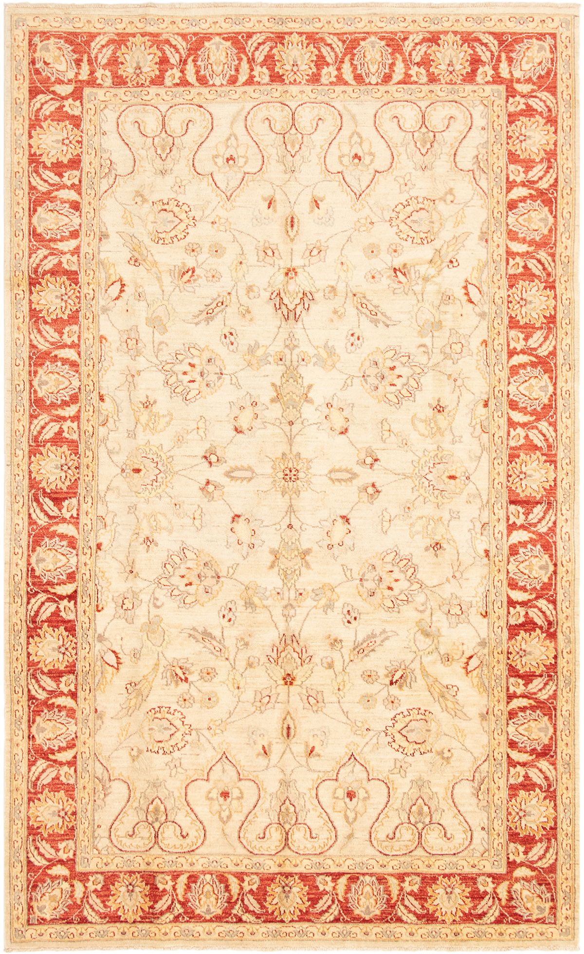 Hand-knotted Chobi Finest Cream Wool Rug 6'6" x 10'7" Size: 6'6" x 10'7"  