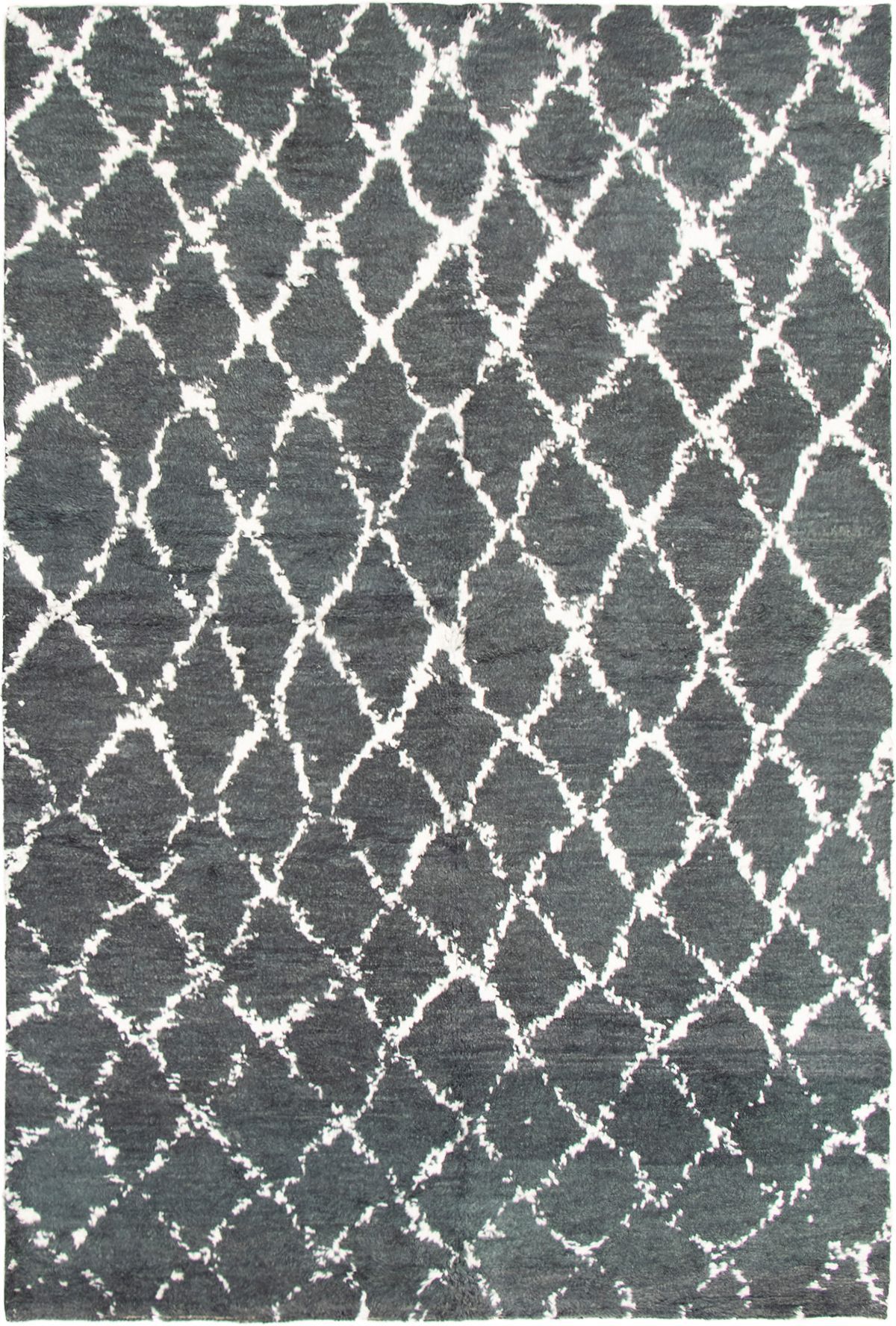 Hand-knotted Arlequin Dark Grey Wool Rug 6'0" x 9'0"  Size: 6'0" x 9'0"  