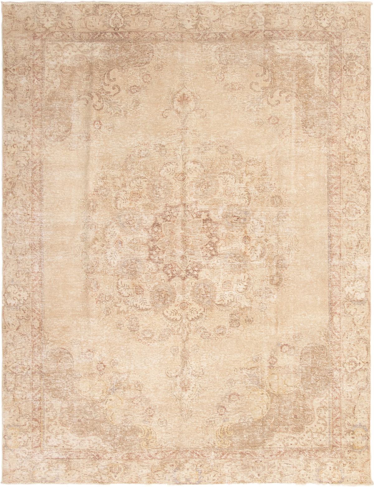 Hand-knotted Color Transition Khaki Wool Rug 9'4" x 12'3" Size: 9'4" x 12'3"  