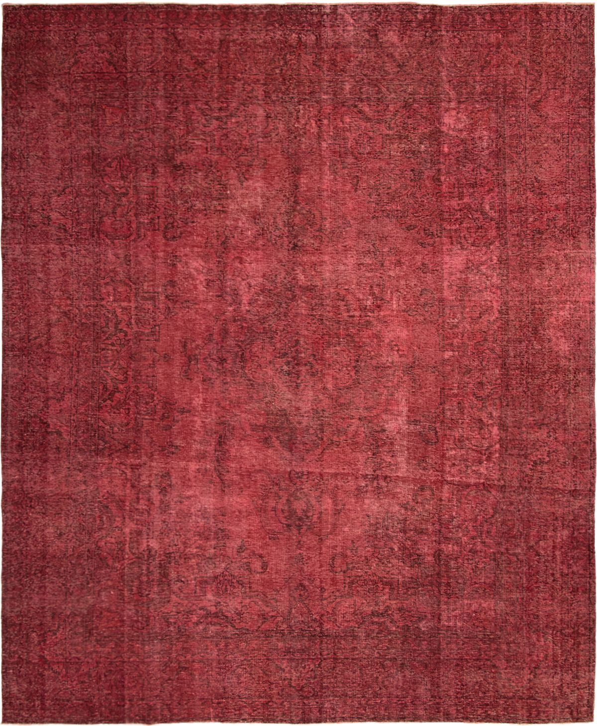 Hand-knotted Color Transition Burgundy Wool Rug 10'3" x 12'4" Size: 10'3" x 12'4"  