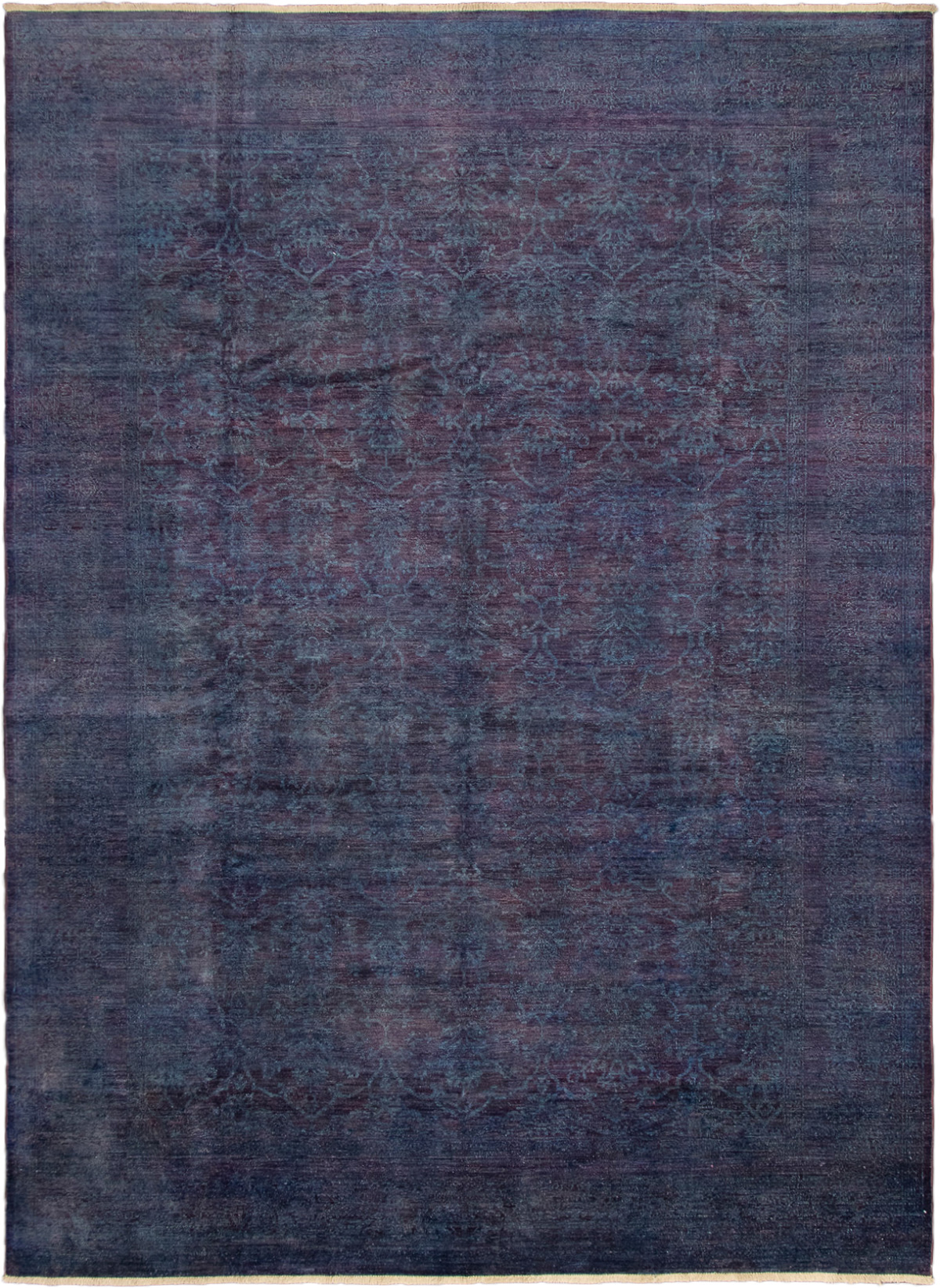 Hand-knotted Vibrance Indigo Wool Rug 10'0" x 13'8" Size: 10'0" x 13'8"  