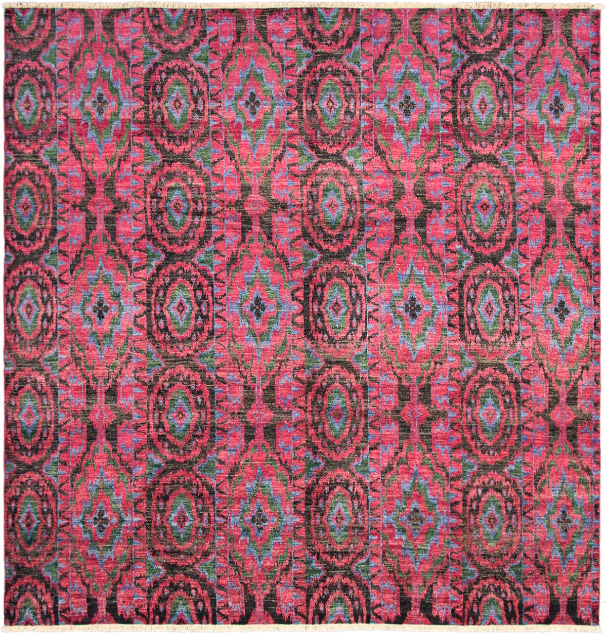 Hand-knotted Shalimar Burgundy, Dark Pink Wool Rug 11'6" x 11'9" Size: 11'6" x 11'9"  