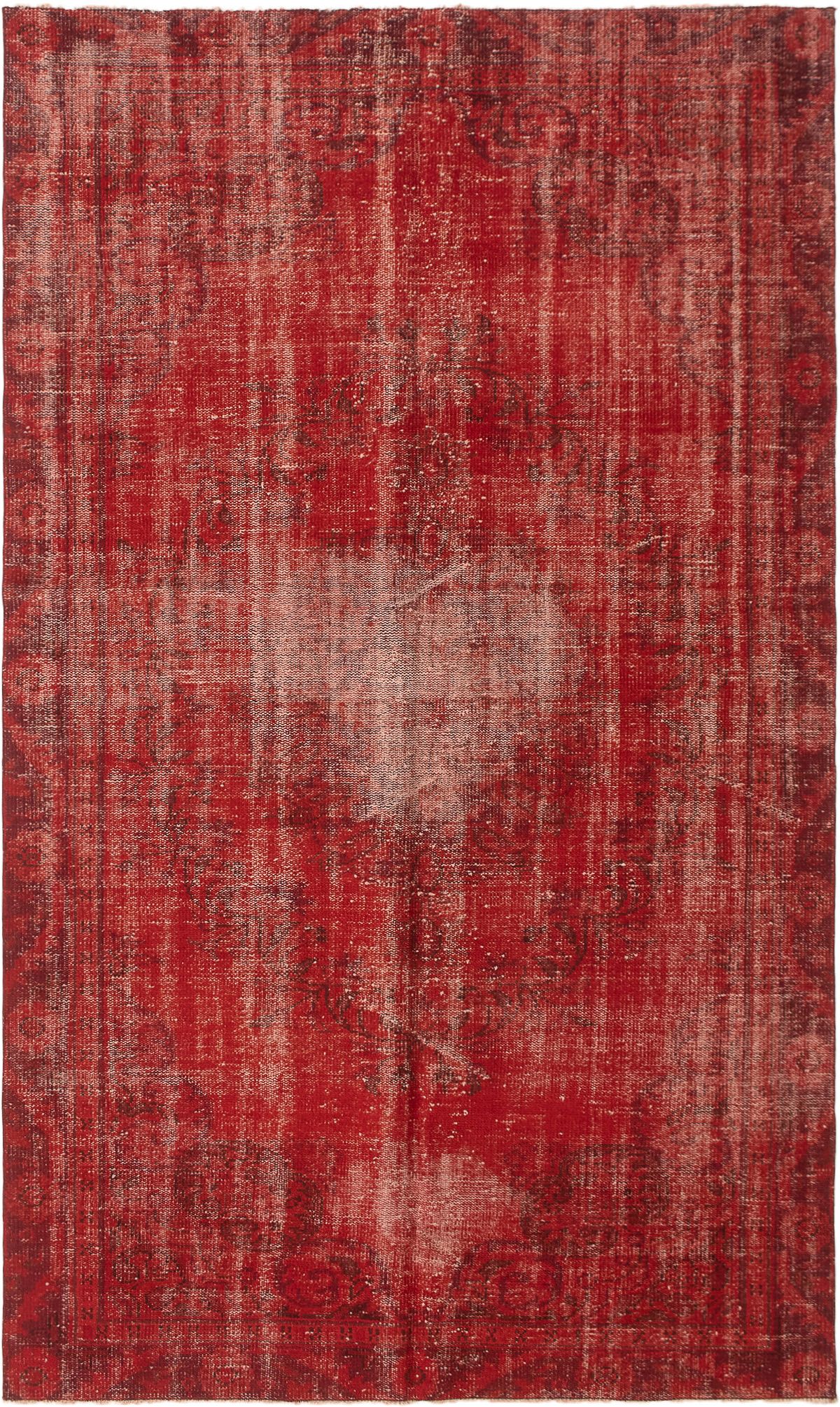 Hand-knotted Color Transition Dark Red Wool Rug 5'9" x 9'10" Size: 5'9" x 9'11"  