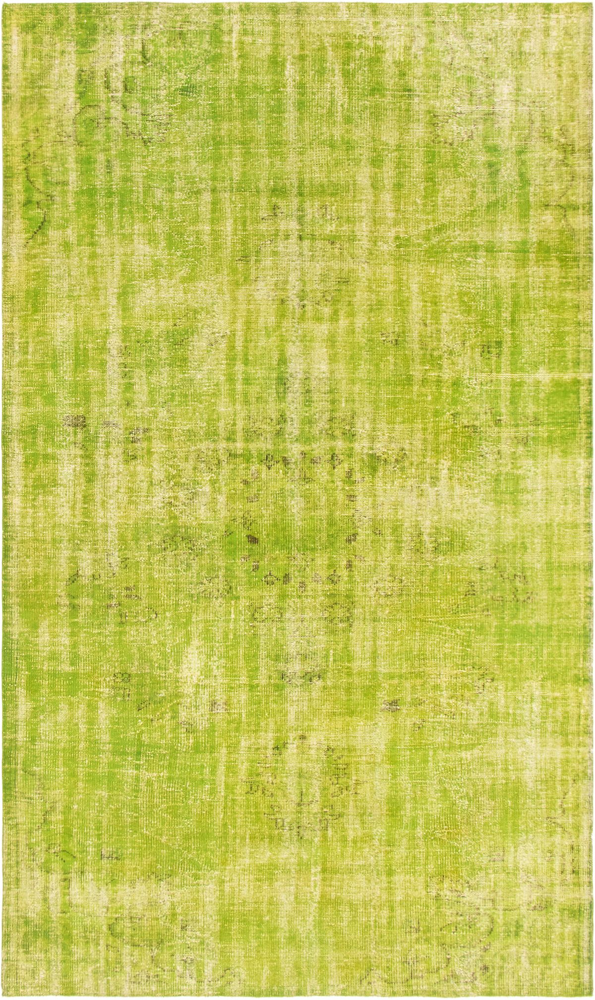 Hand-knotted Color Transition Light Green Wool Rug 6'4" x 10'10" Size: 6'4" x 10'10"  