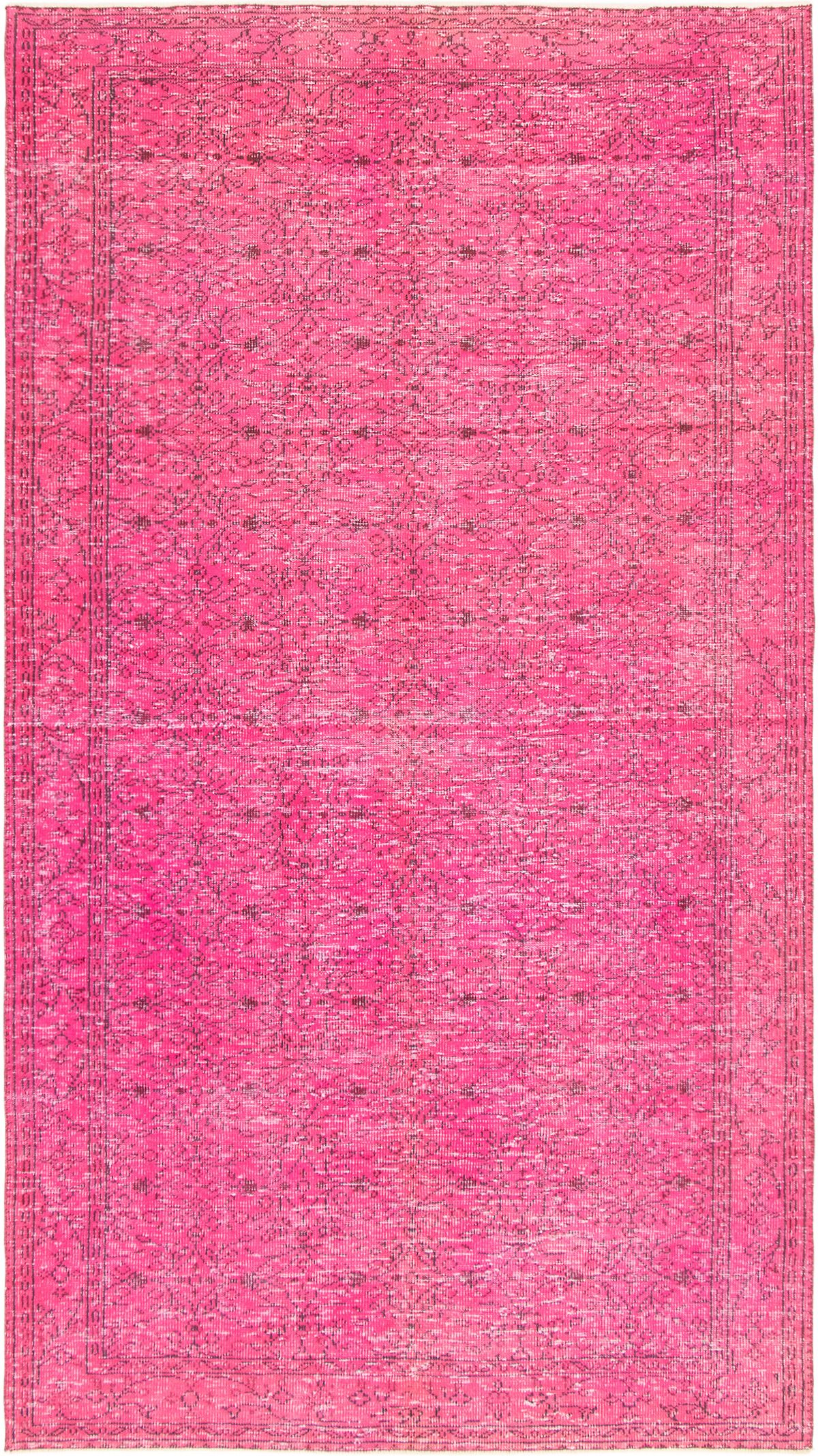 Hand-knotted Color Transition Dark Pink Wool Rug 6'0" x 10'11" Size: 6'0" x 10'11"  