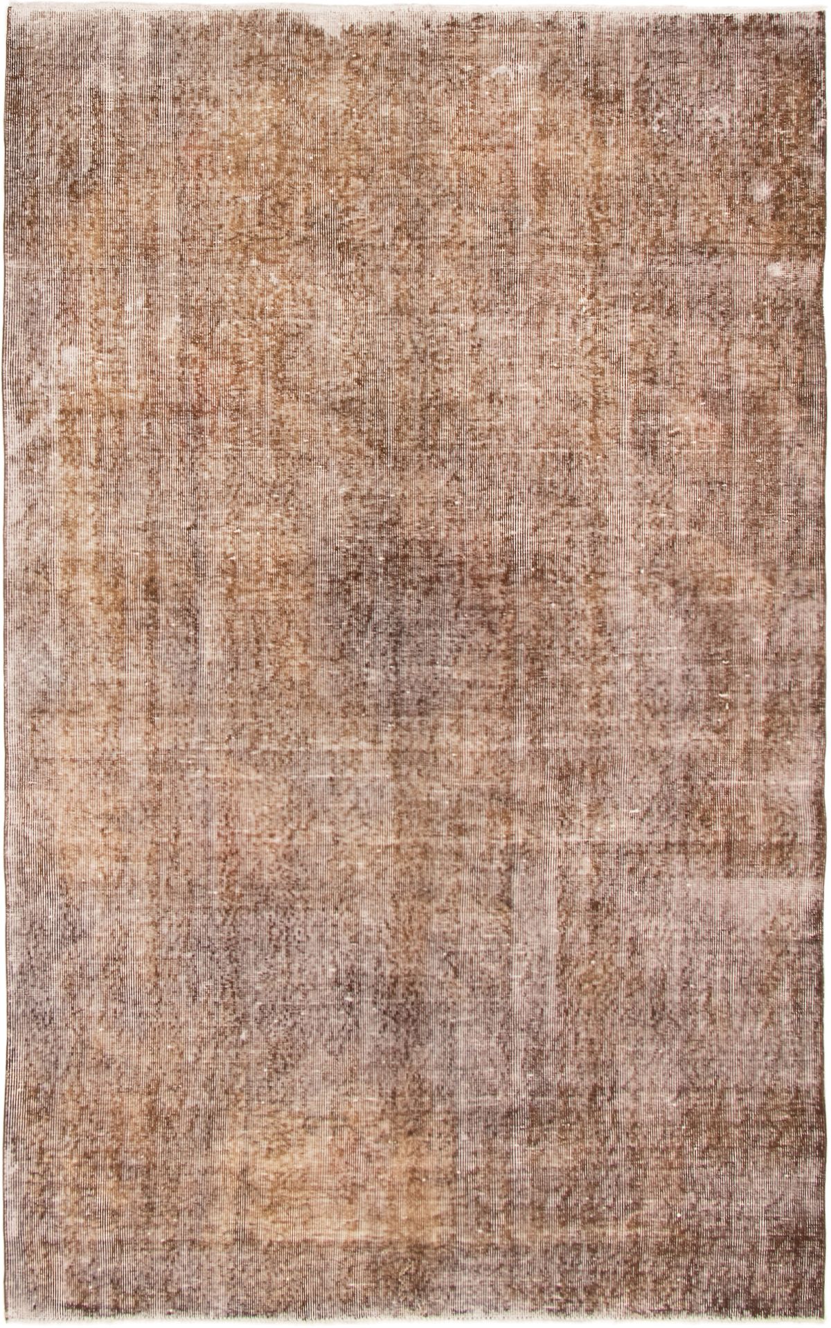 Hand-knotted Color Transition Brown Wool Rug 5'6" x 8'10" Size: 5'6" x 8'10"  