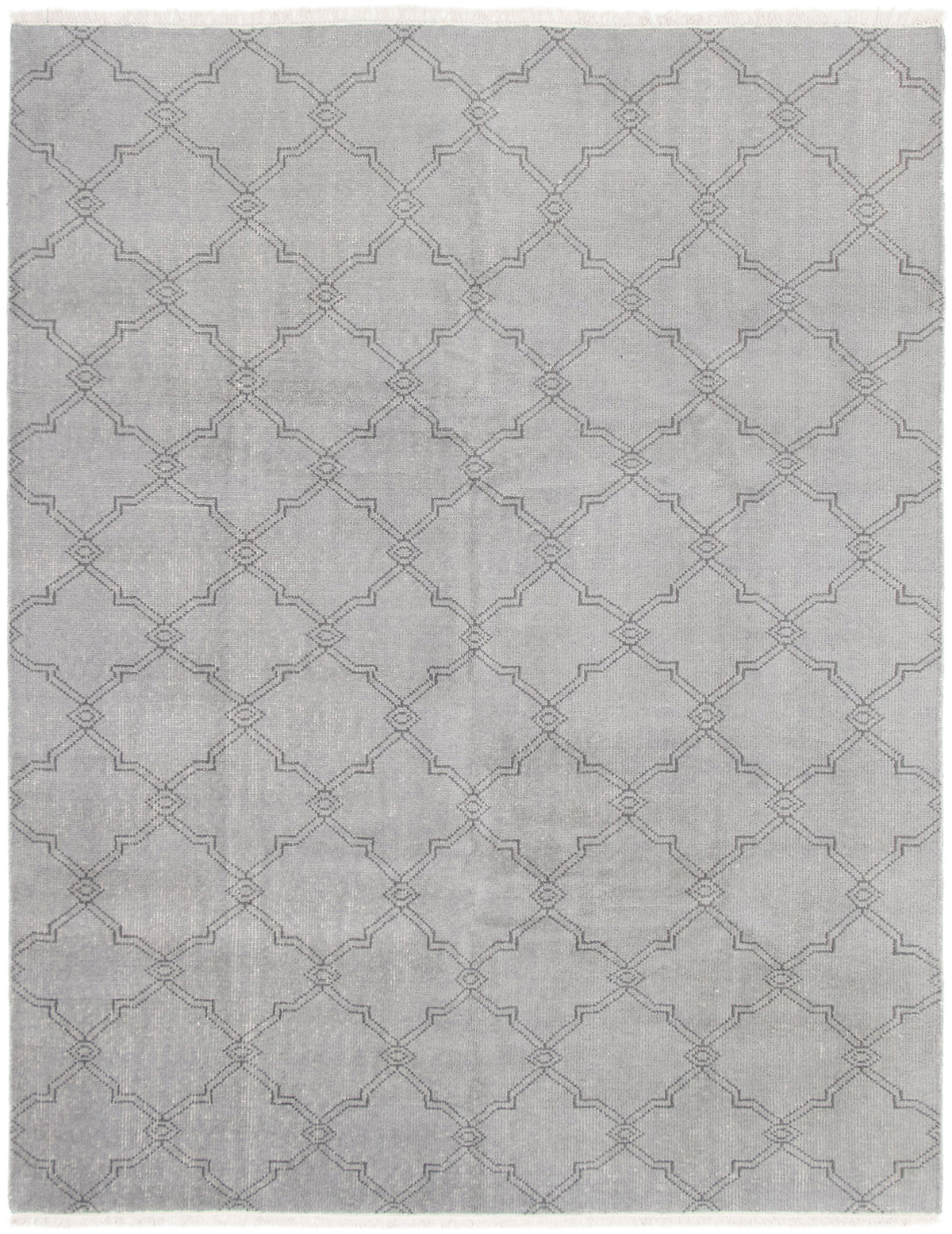 Hand-knotted Arlequin Grey Wool Rug 8'0" x 10'1" Size: 8'0" x 10'1"  