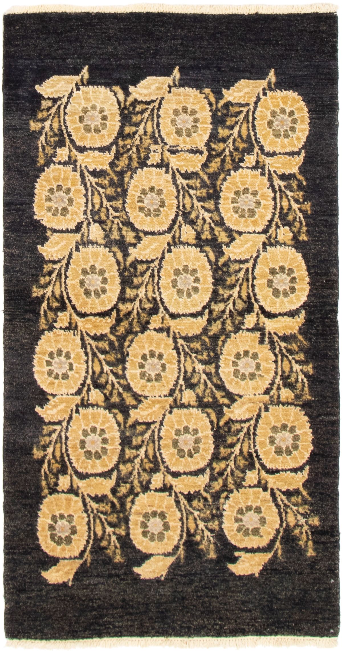 Hand-knotted Finest Ziegler Chobi Black Wool Rug 3'0" x 5'5" Size: 3'0" x 5'5"  