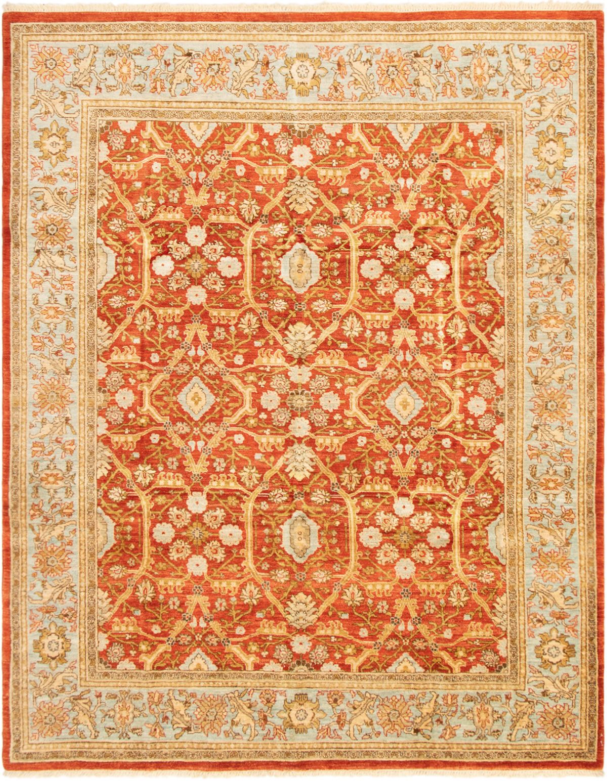 Hand-knotted Peshawar Oushak Dark Copper Wool Rug 8'2" x 10'3" Size: 8'2" x 10'3"  