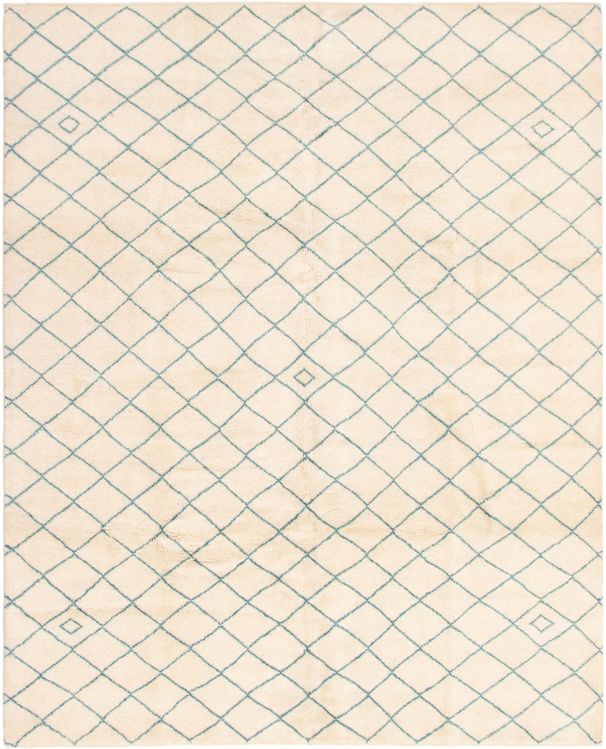 Hand-knotted Arlequin Cream Wool Rug 8'1" x 10'2" Size: 8'1" x 10'2"  