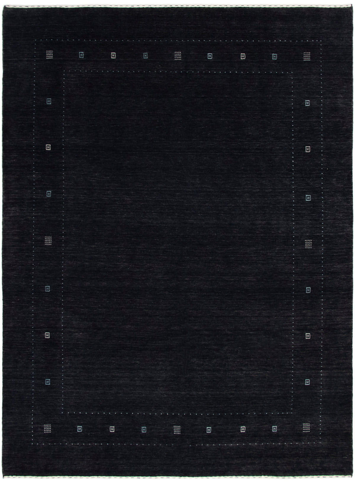 Hand-knotted Kashkuli Gabbeh Black Wool Rug 8'10" x 11'10" Size: 8'10" x 11'10"  