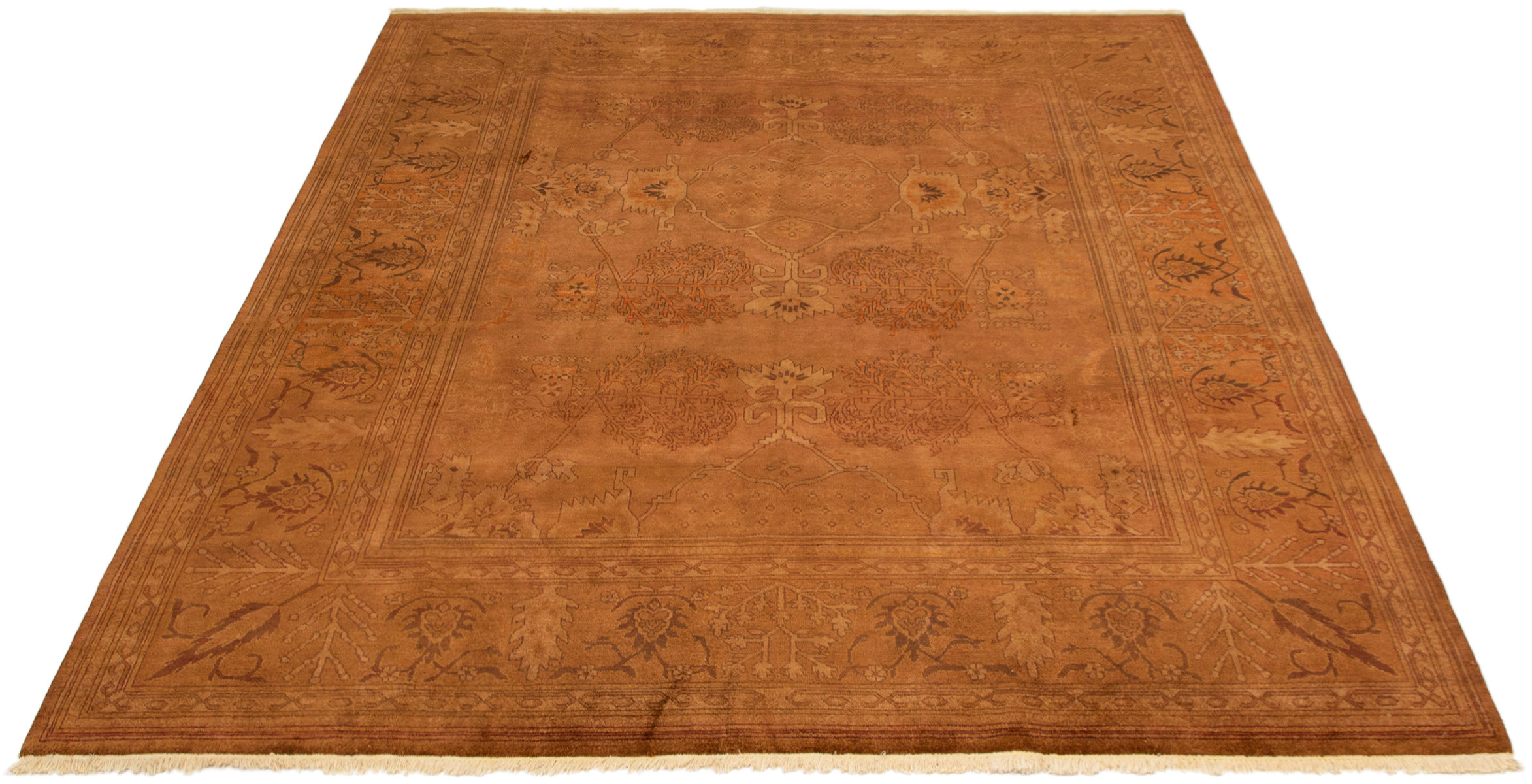 Hand-knotted Vibrance Brown Wool Rug 8'4" x 10'2" Size: 8'4" x 10'2"  
