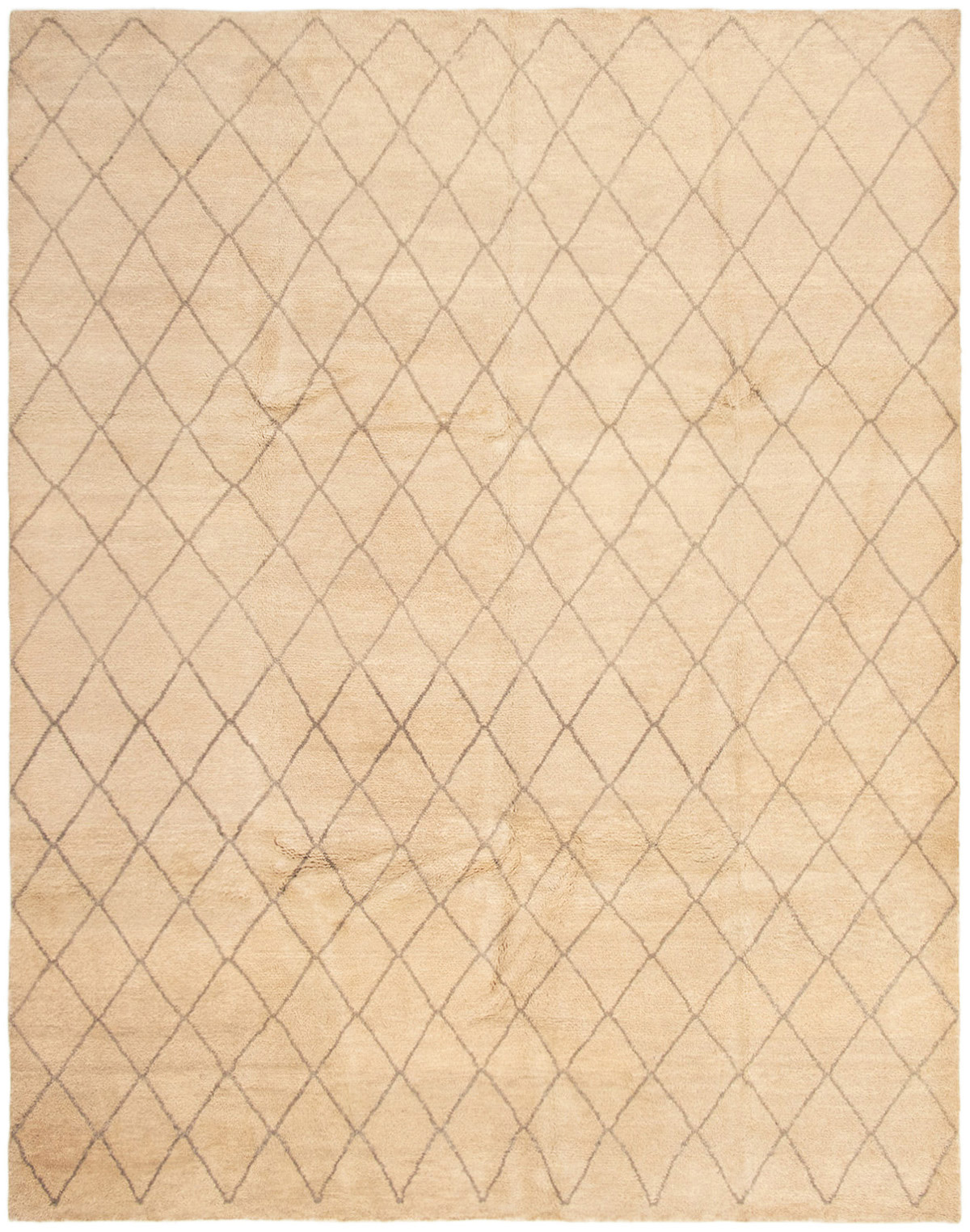 Hand-knotted Arlequin Ivory Wool Rug 9'4" x 12'0" Size: 9'4" x 12'0"  
