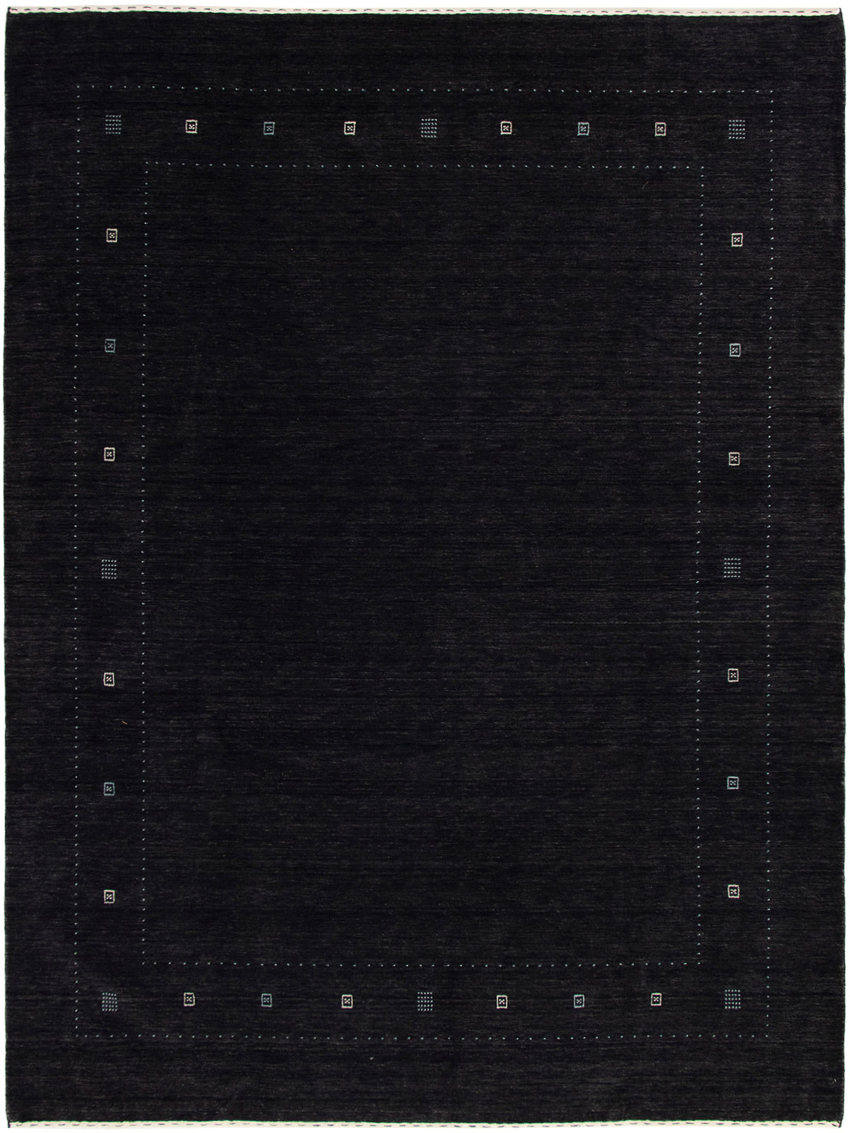 Hand-knotted Kashkuli Gabbeh Black Wool Rug 8'10" x 11'9" Size: 8'10" x 11'9"  