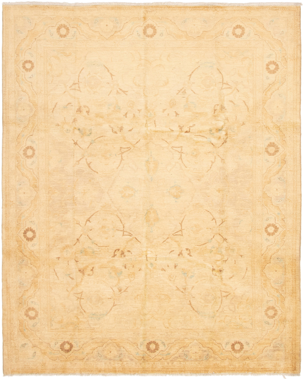 Hand-knotted Chobi Finest Cream Wool Rug 7'10" x 9'10" Size: 7'10" x 9'10"  