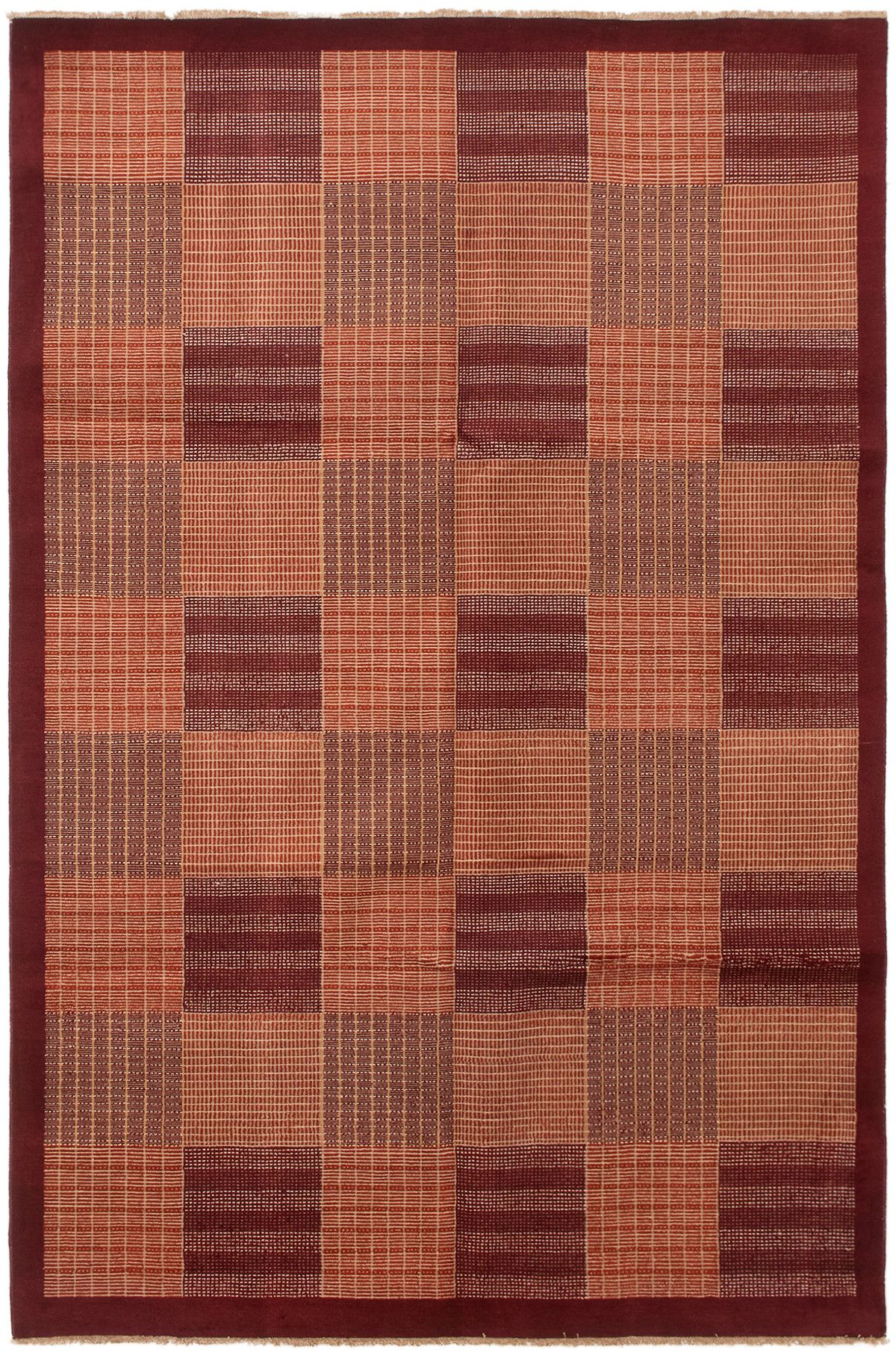 Hand-knotted Finest Ziegler Chobi Dark Copper, Red Wool Rug 6'7" x 10'0" Size: 6'7" x 10'0"  