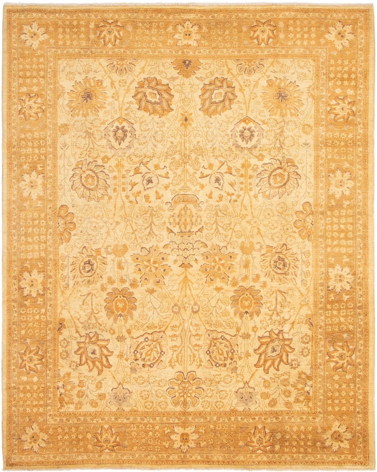 Hand-knotted Chobi Finest Cream Wool Rug 8'2" x 10'2" Size: 8'2" x 10'2"  