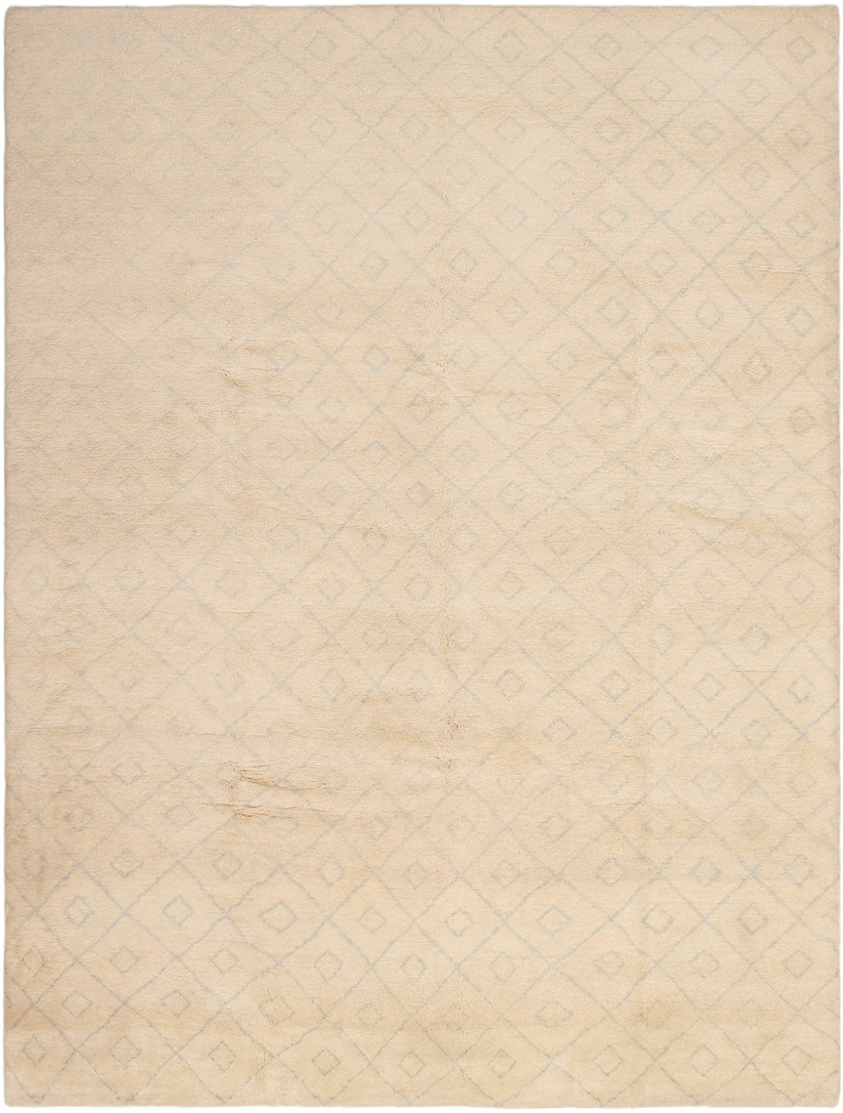 Hand-knotted Arlequin Cream Wool Rug 9'2" x 12'2" Size: 9'2" x 12'2"  