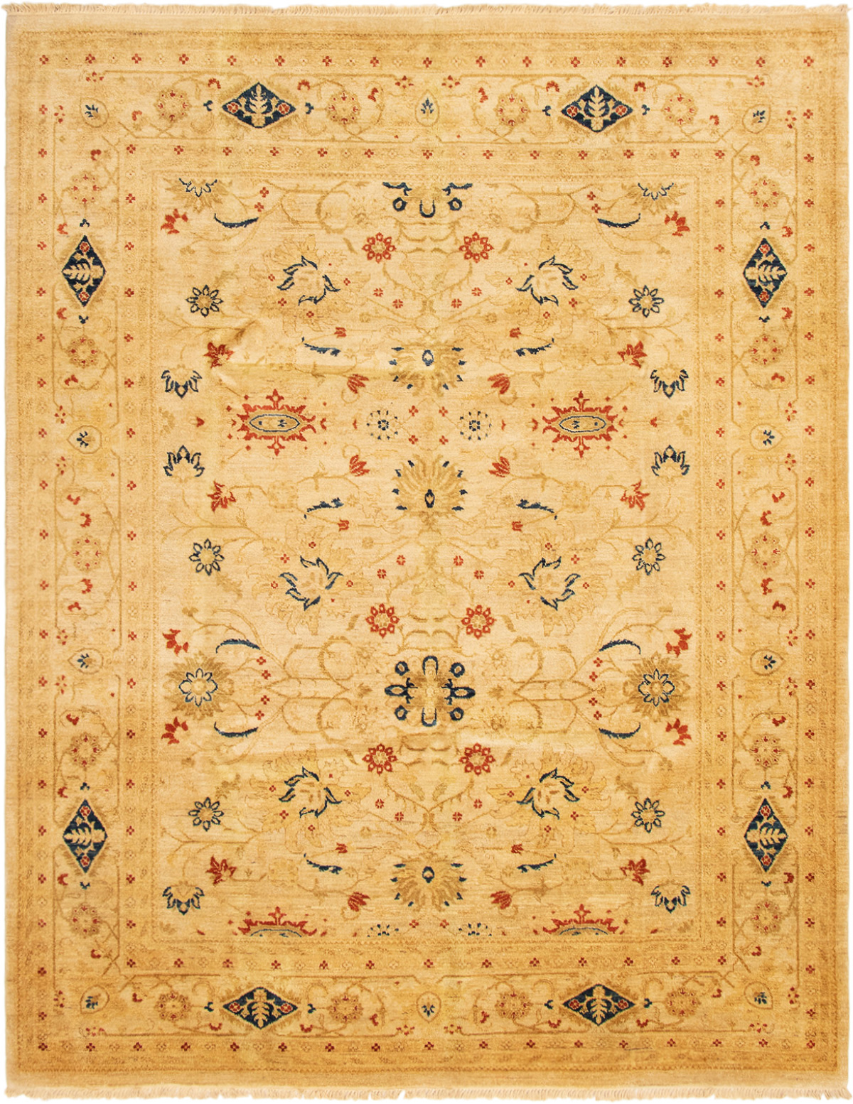 Hand-knotted Chobi Finest Cream Wool Rug 8'3" x 10'5" Size: 8'3" x 10'5"  