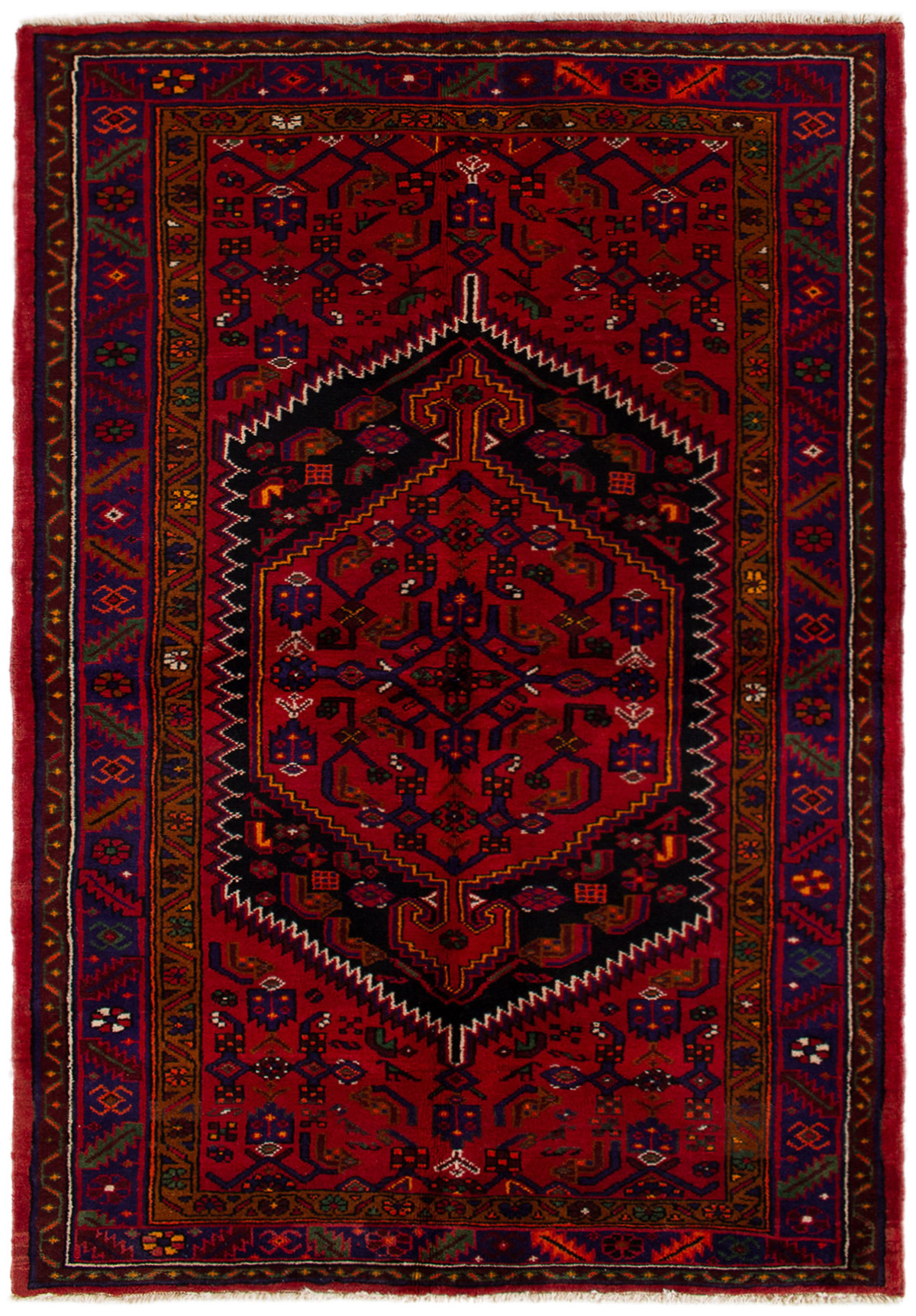Hand-knotted Zanjan  Wool Rug 4'9" x 7'0" Size: 4'9" x 7'0"  
