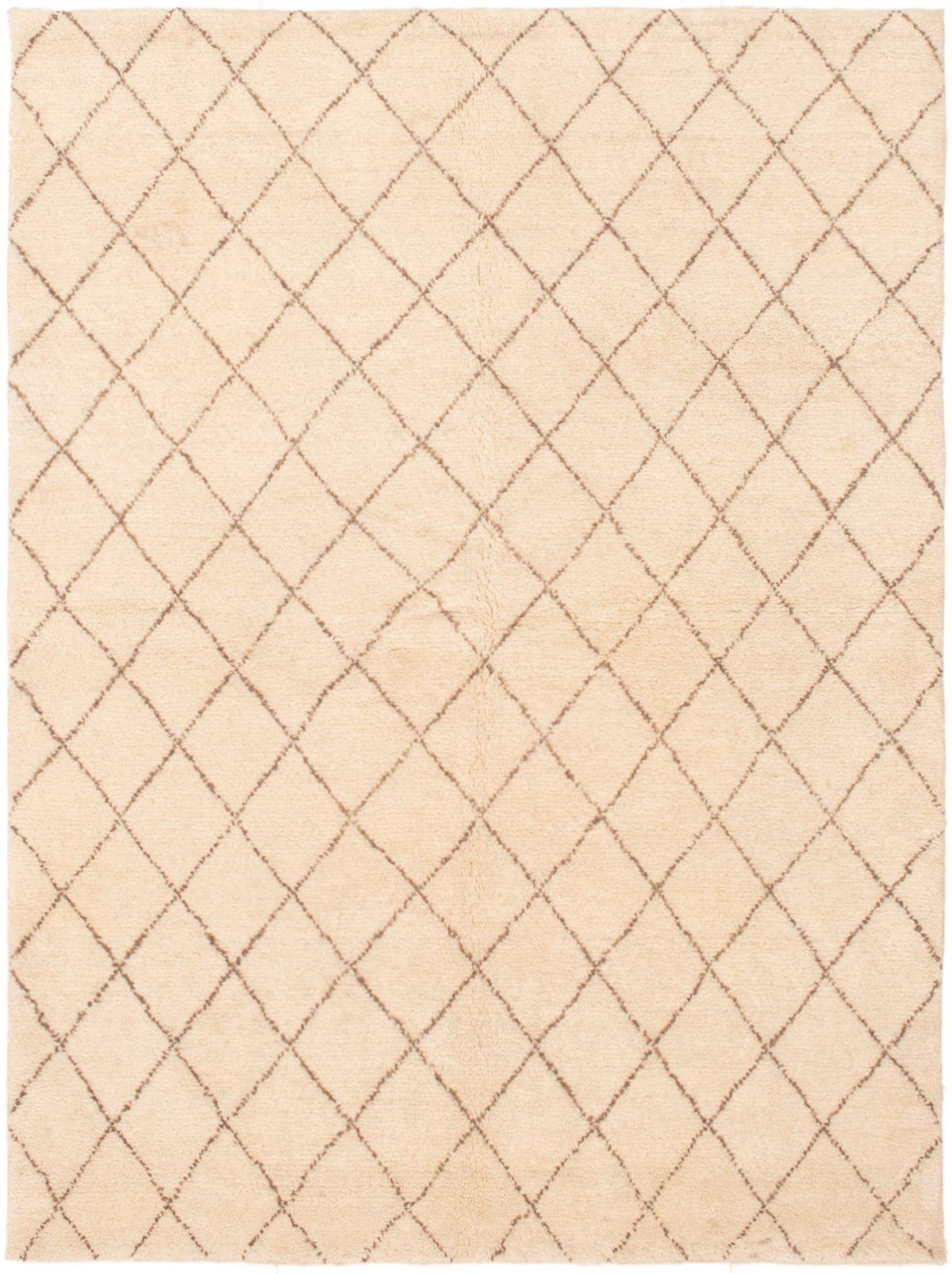 Hand-knotted Arlequin Cream Wool Rug 5'3" x 6'10" Size: 5'3" x 6'10"  