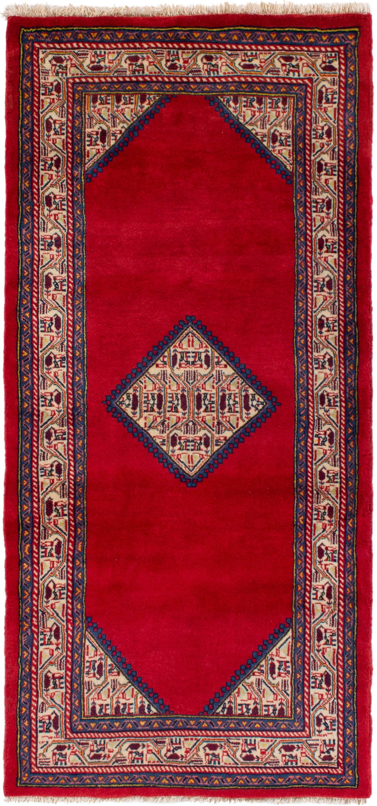 Hand-knotted Sarough  Wool Rug 2'9" x 6'1" Size: 2'9" x 6'1"  