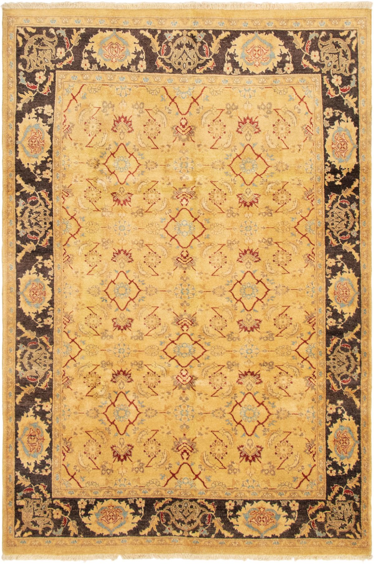 Hand-knotted Peshawar Oushak Light Gold Wool Rug 6'4" x 9'3" Size: 6'4" x 9'3"  