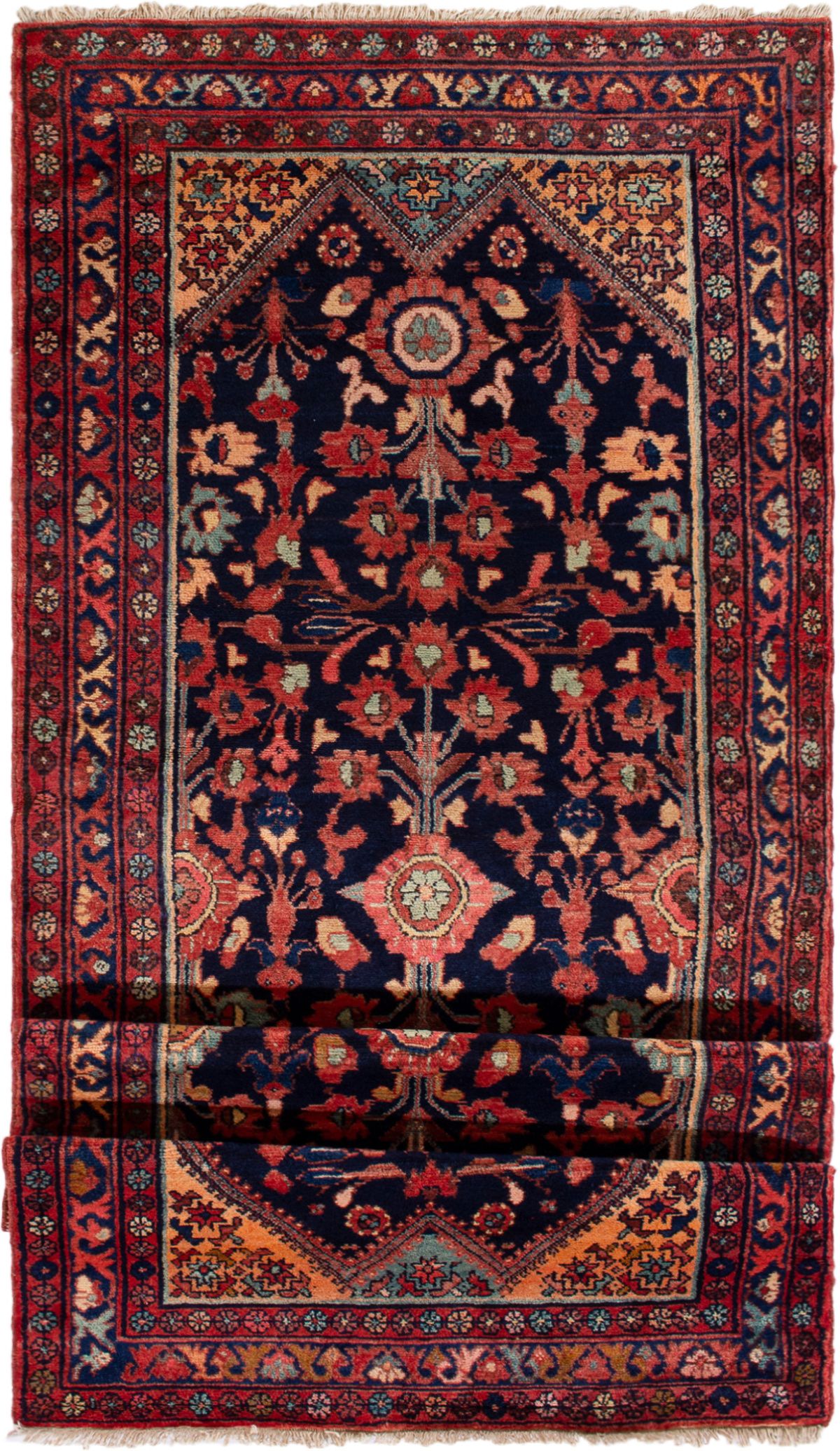 Hand-knotted Luri  Wool Rug 4'1" x 10'5" Size: 4'1" x 10'5"  
