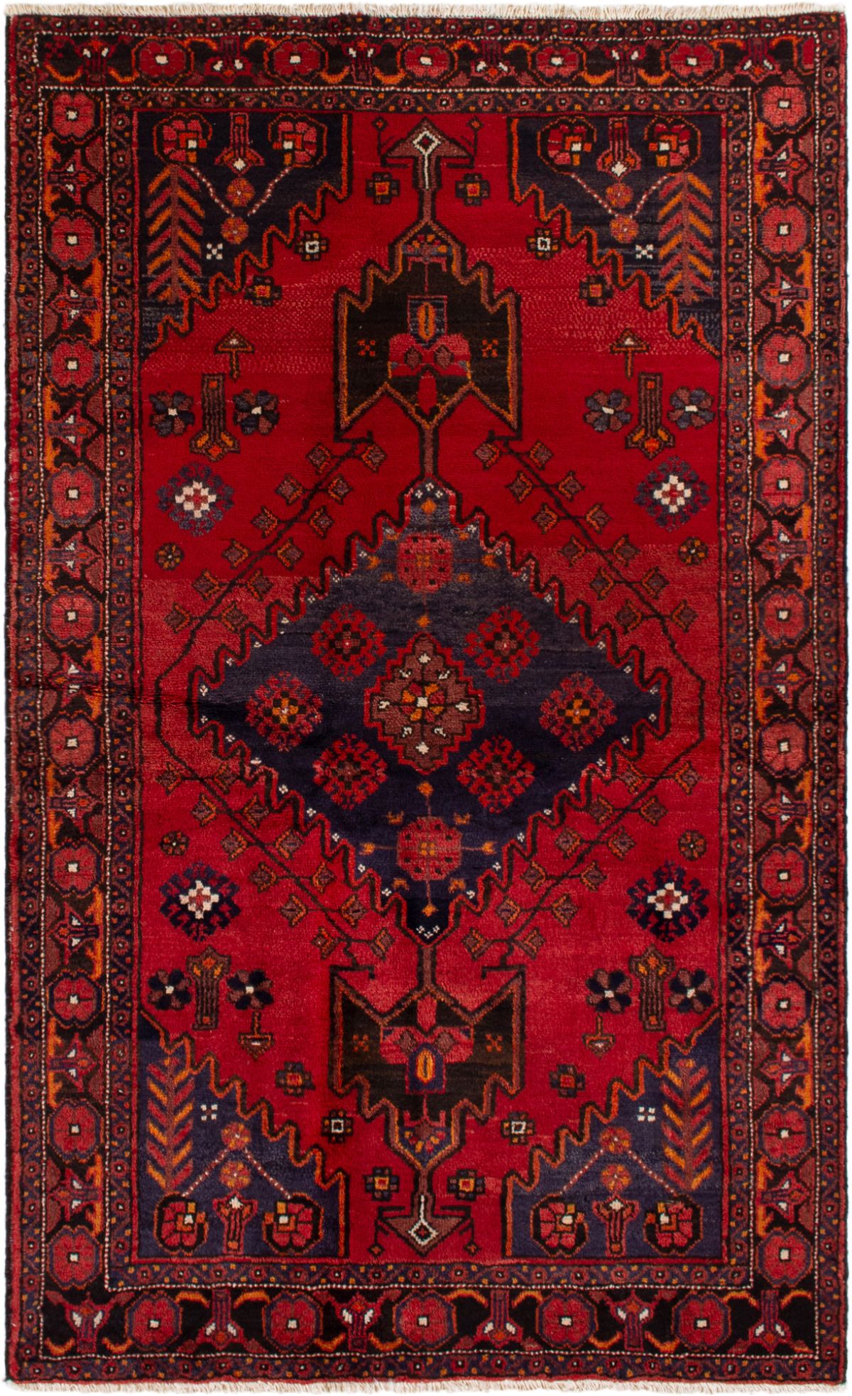 Hand-knotted Finest Baluch  Wool Rug 4'0" x 6'7" Size: 4'0" x 6'7"  