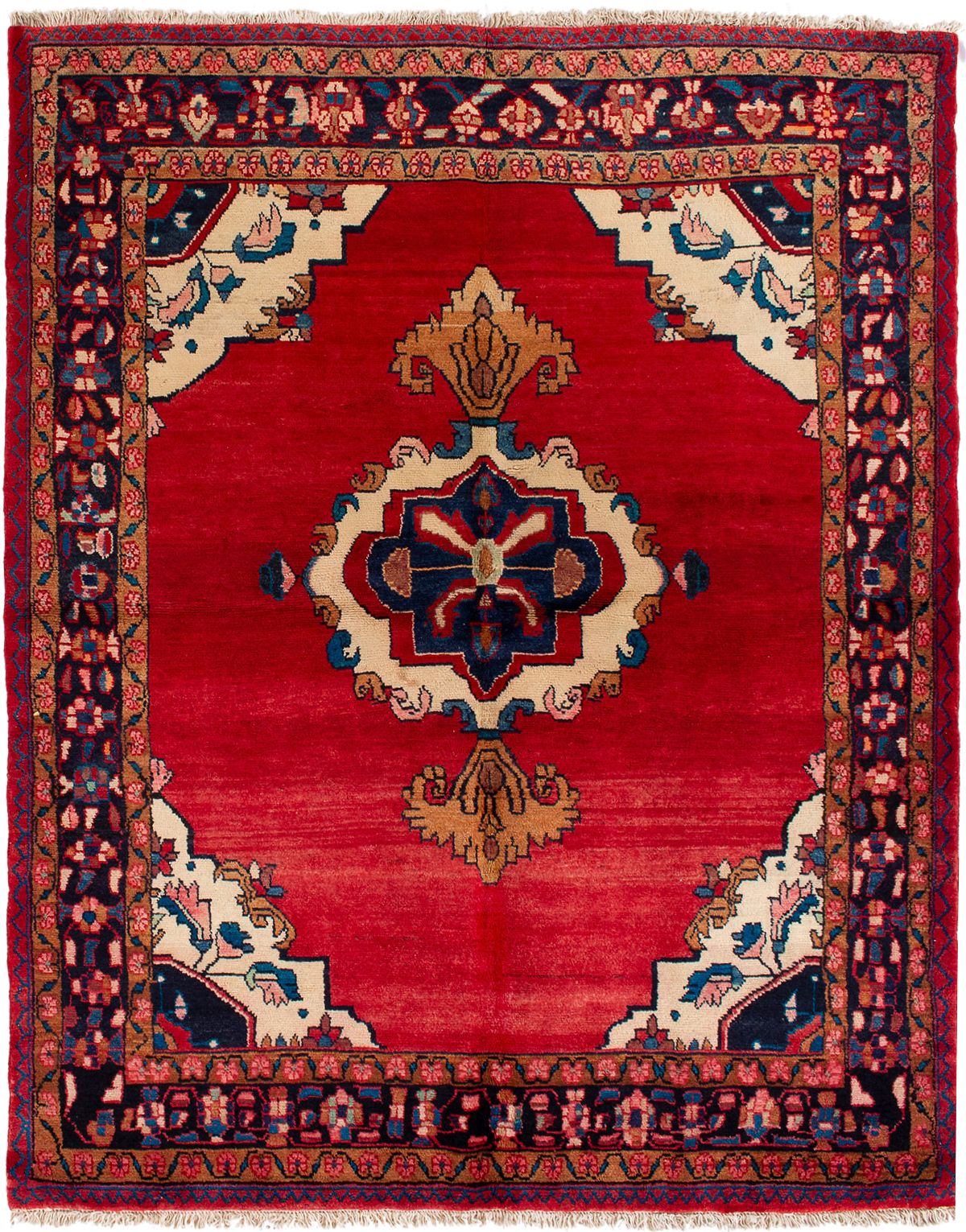 Hand-knotted Lilihan  Wool Rug 5'5" x 6'8" Size: 5'5" x 6'8"  