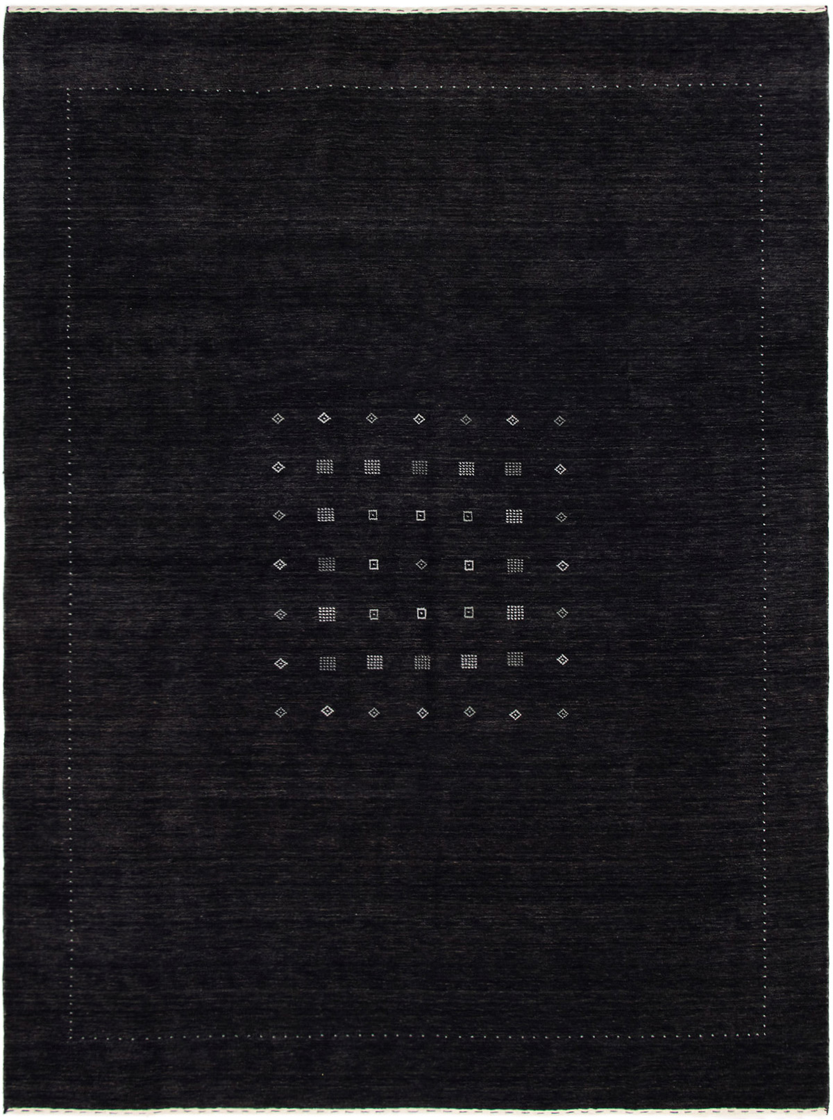 Hand-knotted Kashkuli Gabbeh Black Wool Rug 8'10" x 11'9"  Size: 8'10" x 11'9"  