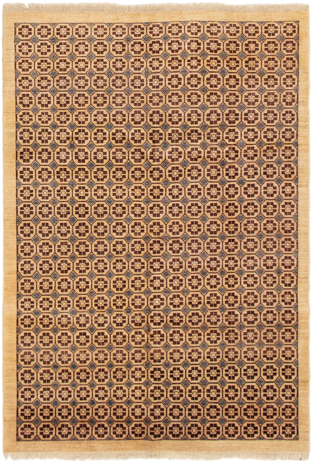 Hand-knotted Chobi Finest Cream Wool Rug 5'10" x 8'7" Size: 5'10" x 8'7"  