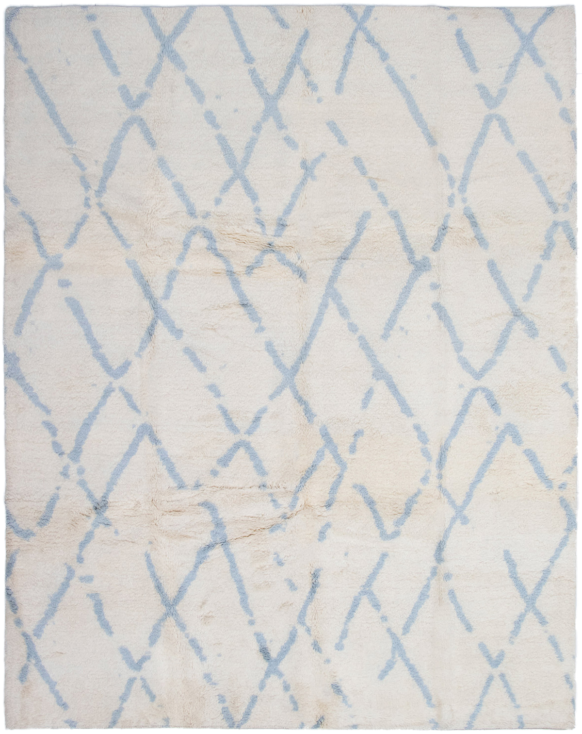 Hand-knotted Arlequin Cream Wool Rug 9'4" x 12'0" Size: 9'4" x 12'0"  