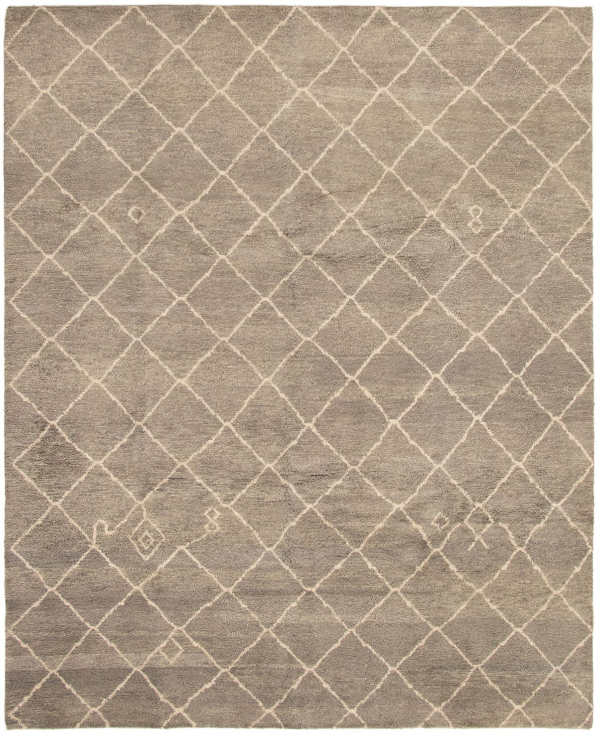 Hand-knotted Arlequin Grey Wool Rug 8'0" x 9'10"  Size: 8'0" x 9'10"  