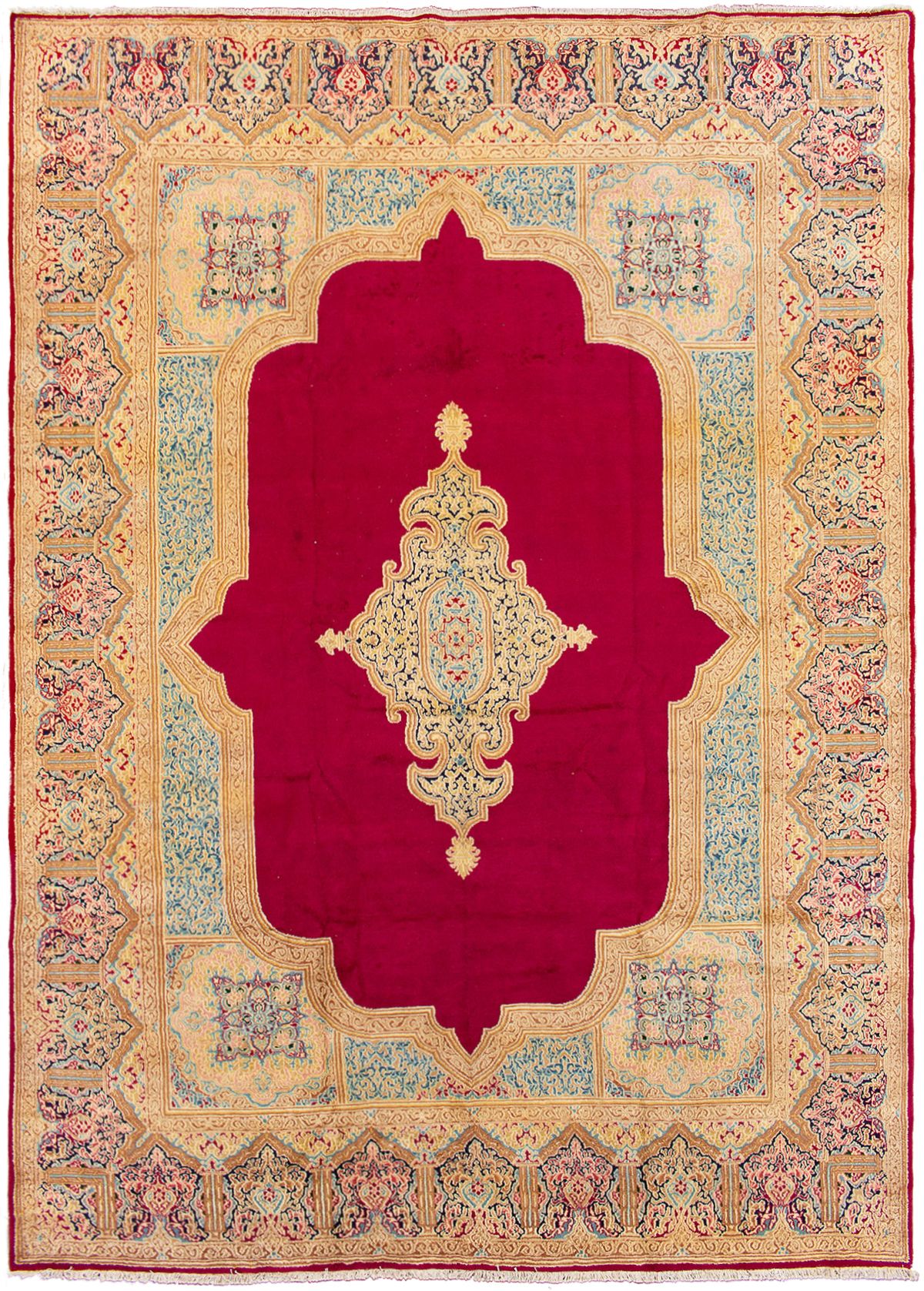Hand-knotted Arak  Wool Rug 9'3" x 12'4" Size: 9'3" x 12'4"  