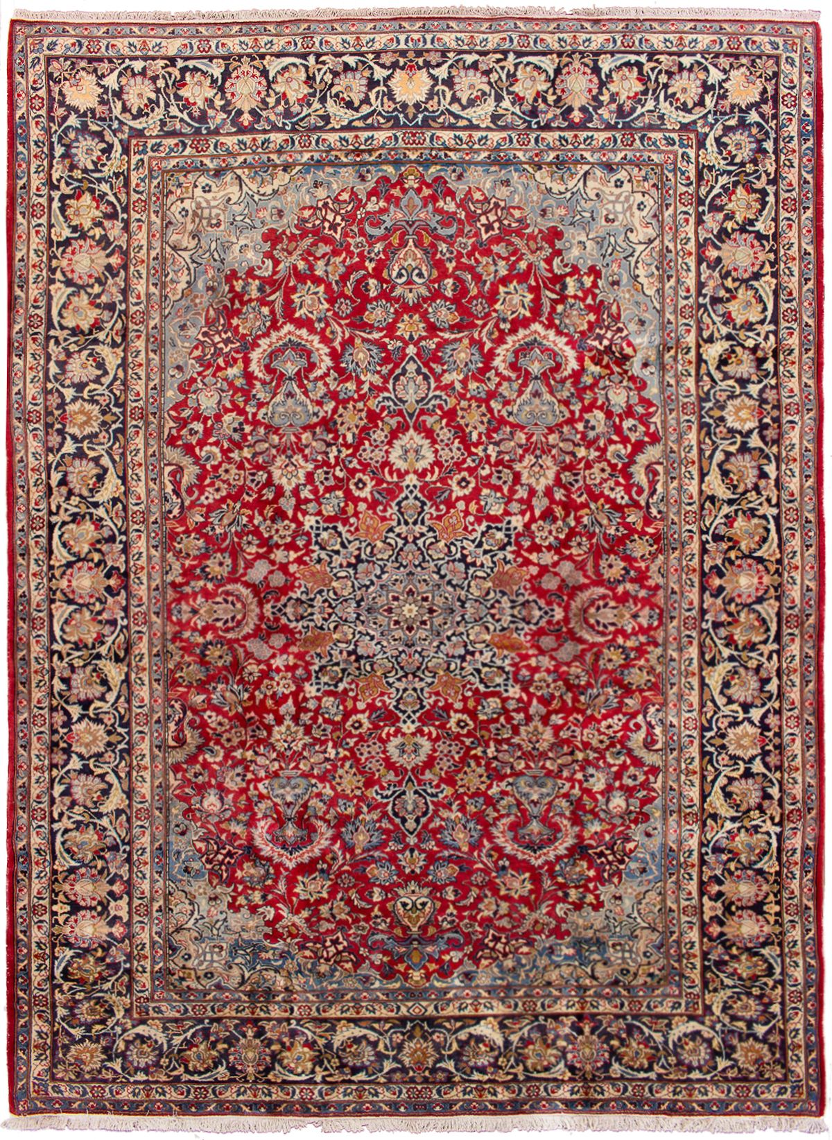 Hand-knotted Najafabad  Wool Rug 9'10" x 13'3" Size: 9'10" x 13'3"  