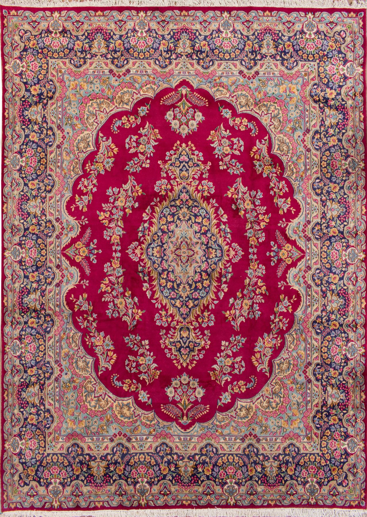 Hand-knotted Kerman  Wool Rug 10'0" x 13'6" Size: 10'0" x 13'6"  