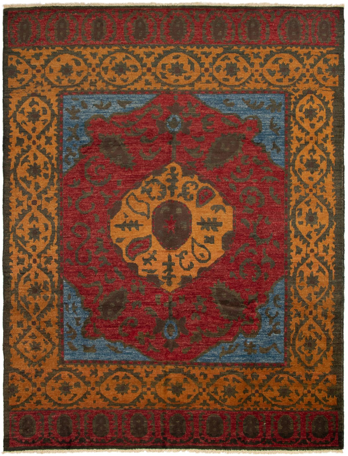 Hand-knotted Shalimar Dark Red Wool Rug 8'9" x 11'5" Size: 8'9" x 11'5"  