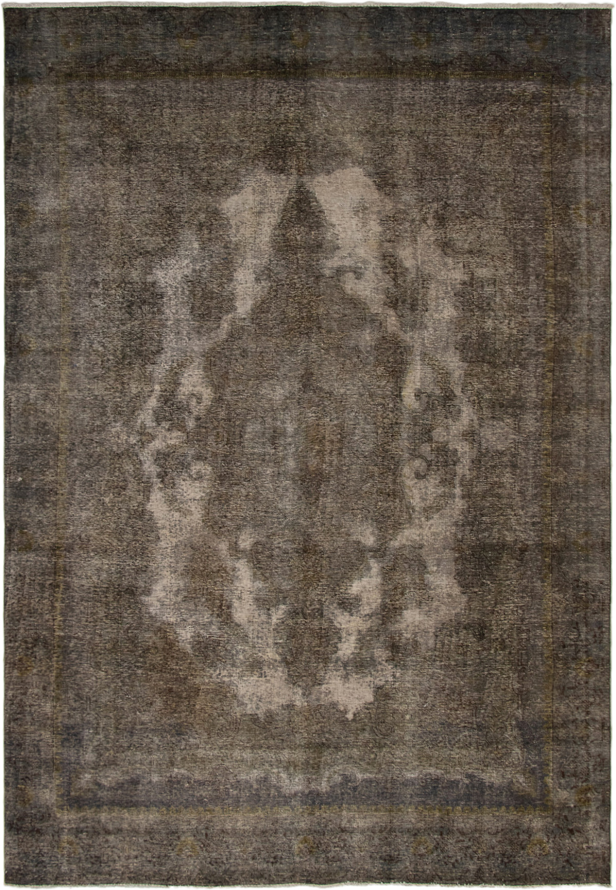 Hand-knotted Color Transition Dark Grey Wool Rug 8'3" x 12'2" Size: 8'3" x 12'2"  