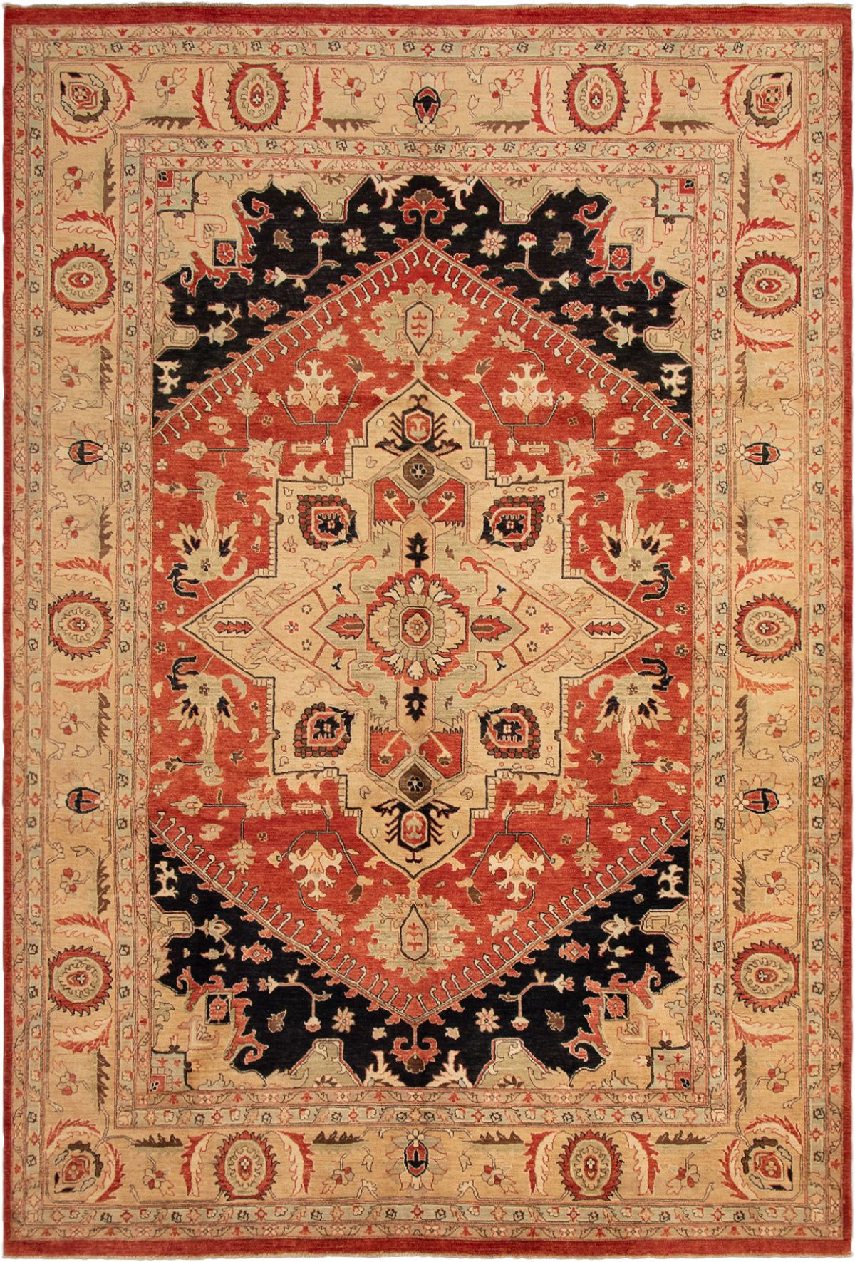 Hand-knotted Chobi Finest Copper Wool Rug 9'9" x 14'5" Size: 9'9" x 14'5"  