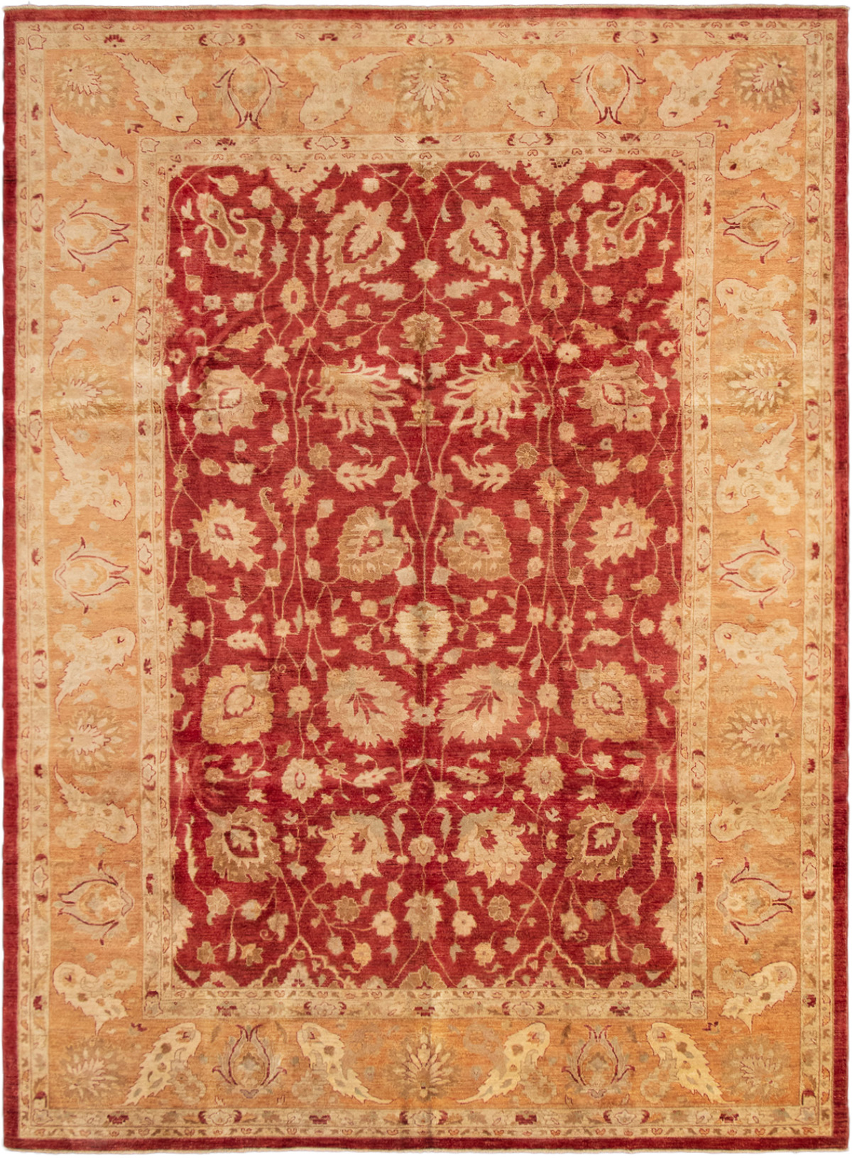 Hand-knotted Chobi Finest Dark Red Wool Rug 10'0" x 13'9" Size: 10'0" x 13'9"  