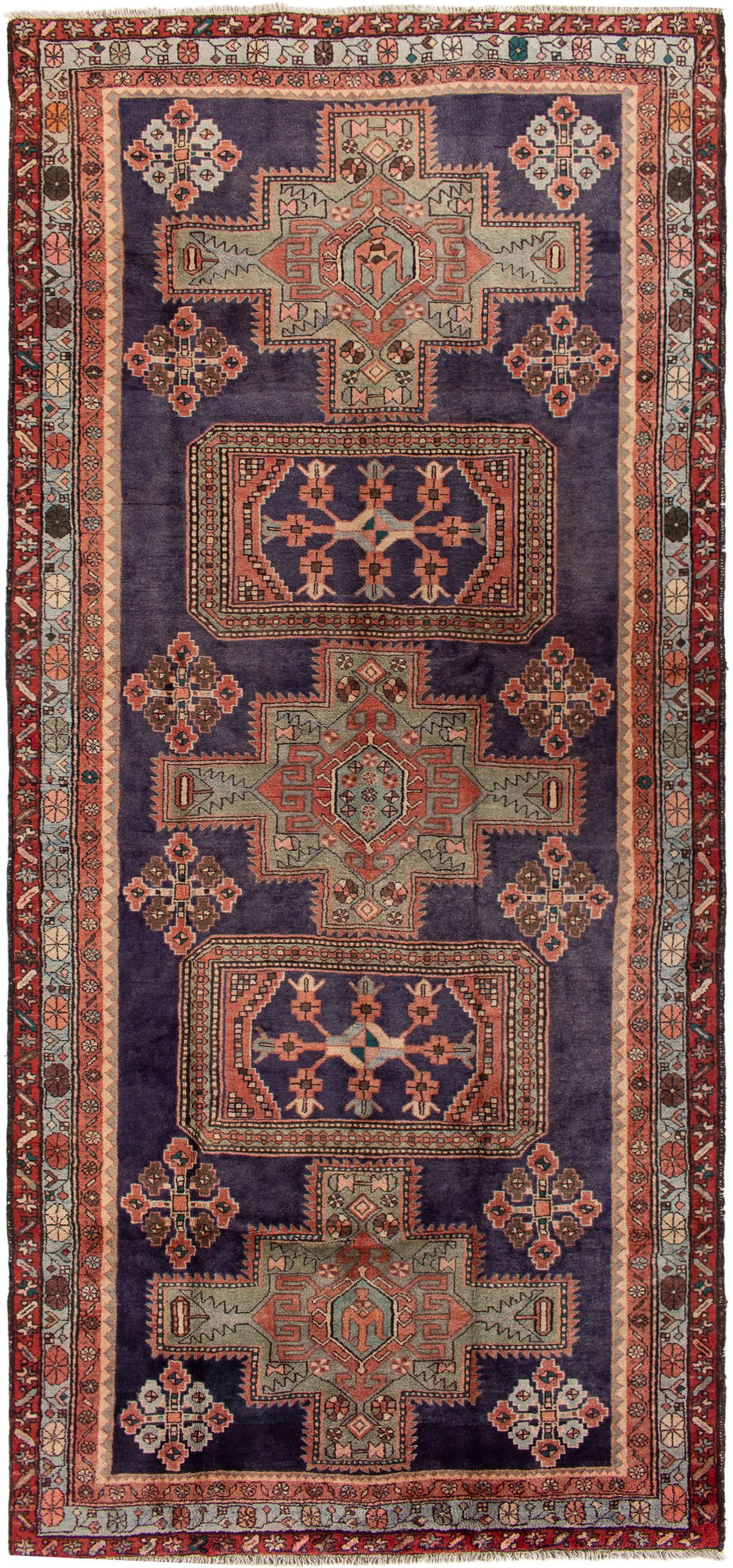 Hand-knotted Ardabil  Wool Rug 4'6" x 11'0" Size: 4'6" x 11'0"  