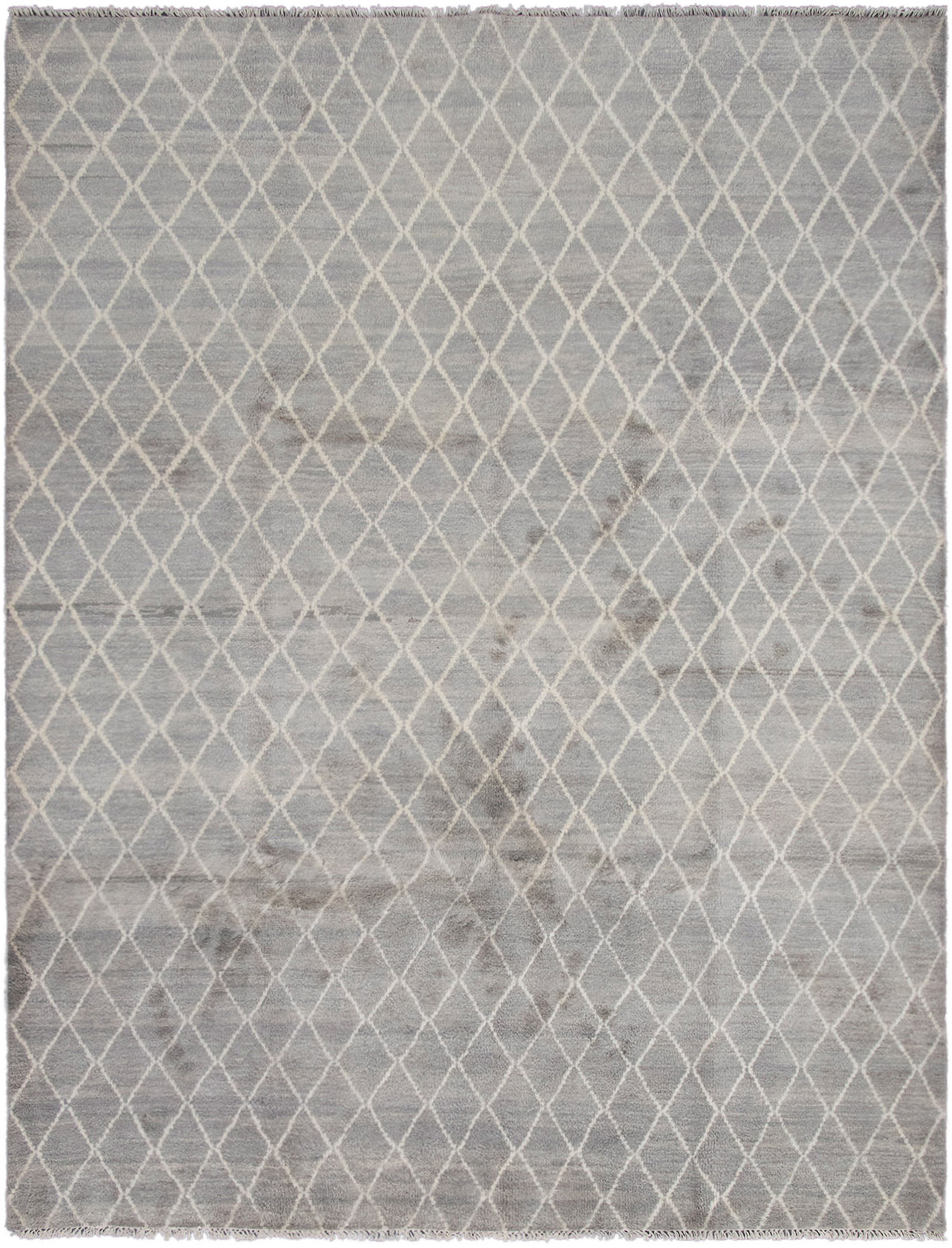Hand-knotted Arlequin Grey Wool Rug 9'2" x 11'10" Size: 9'2" x 11'10"  